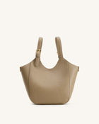 Ines Padlock Tote Bag - Gray Beige
