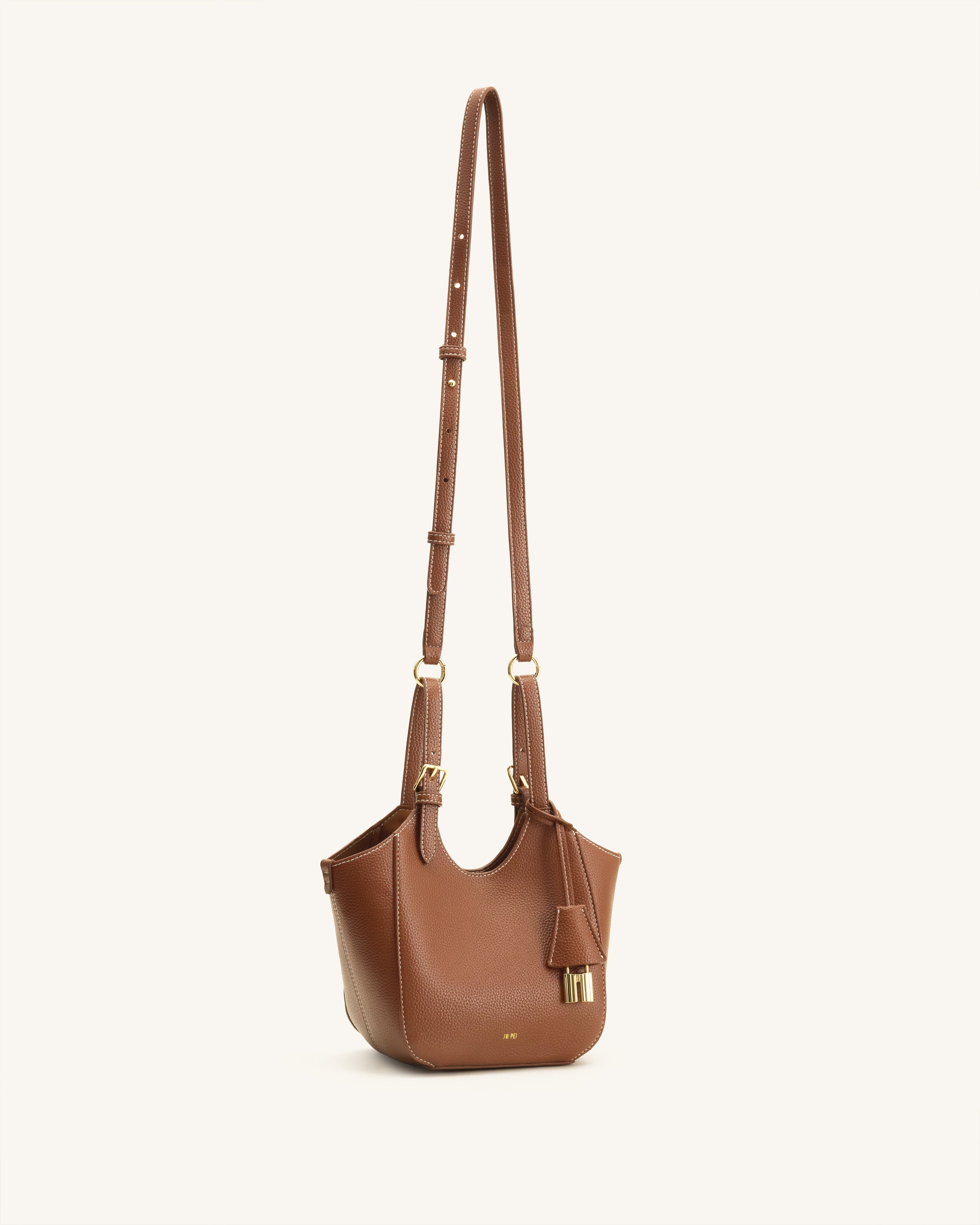 Ines Padlock Tote Bag - Chocolate Brown