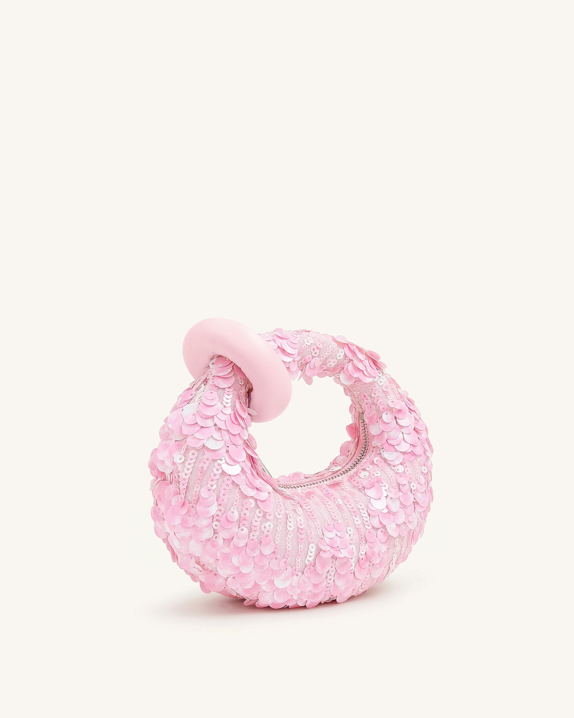 Abacus Sequin Mini Top Handle Bag - Pink