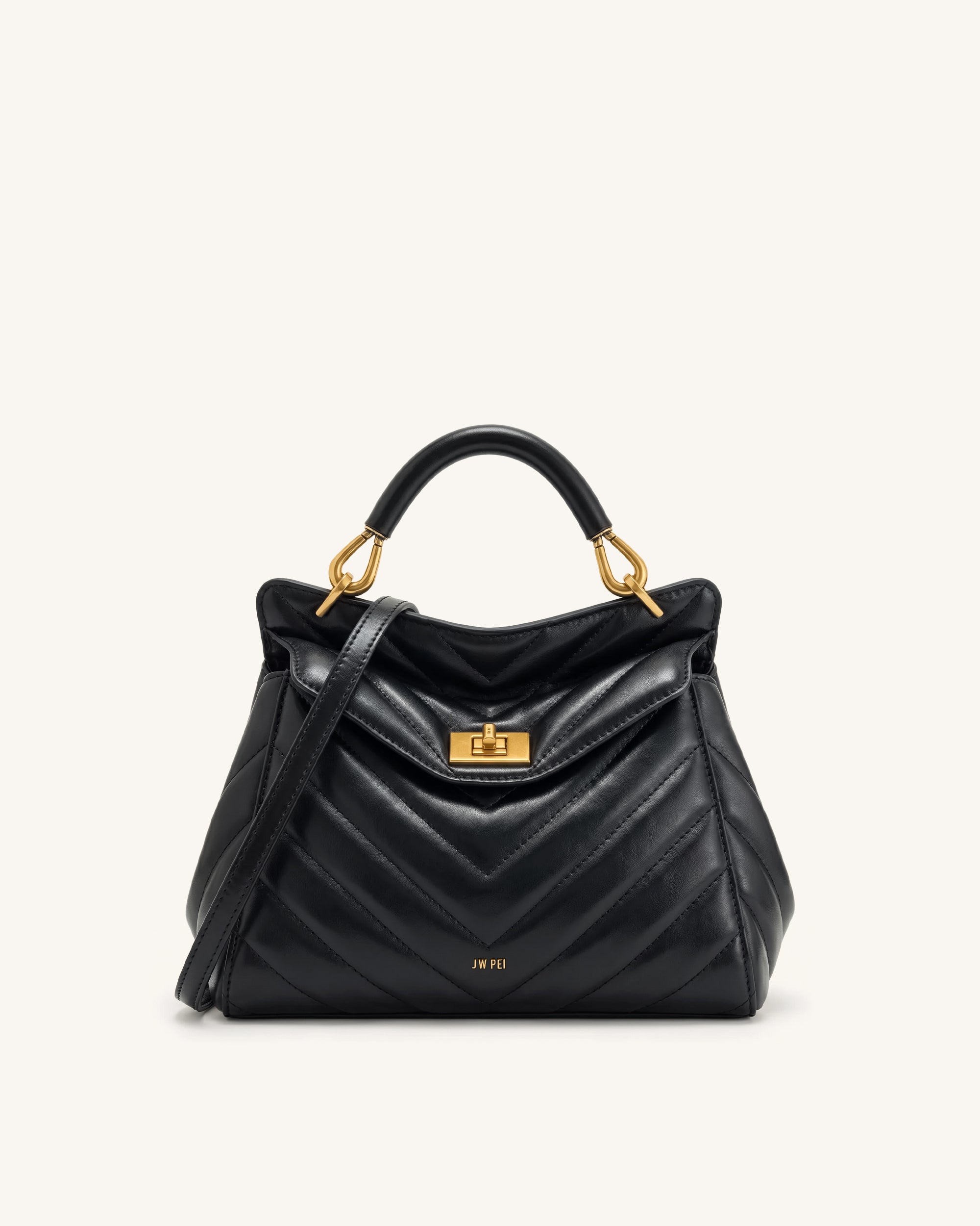Lucia Classic Top Handle Bag - Jet Black | JW PEI