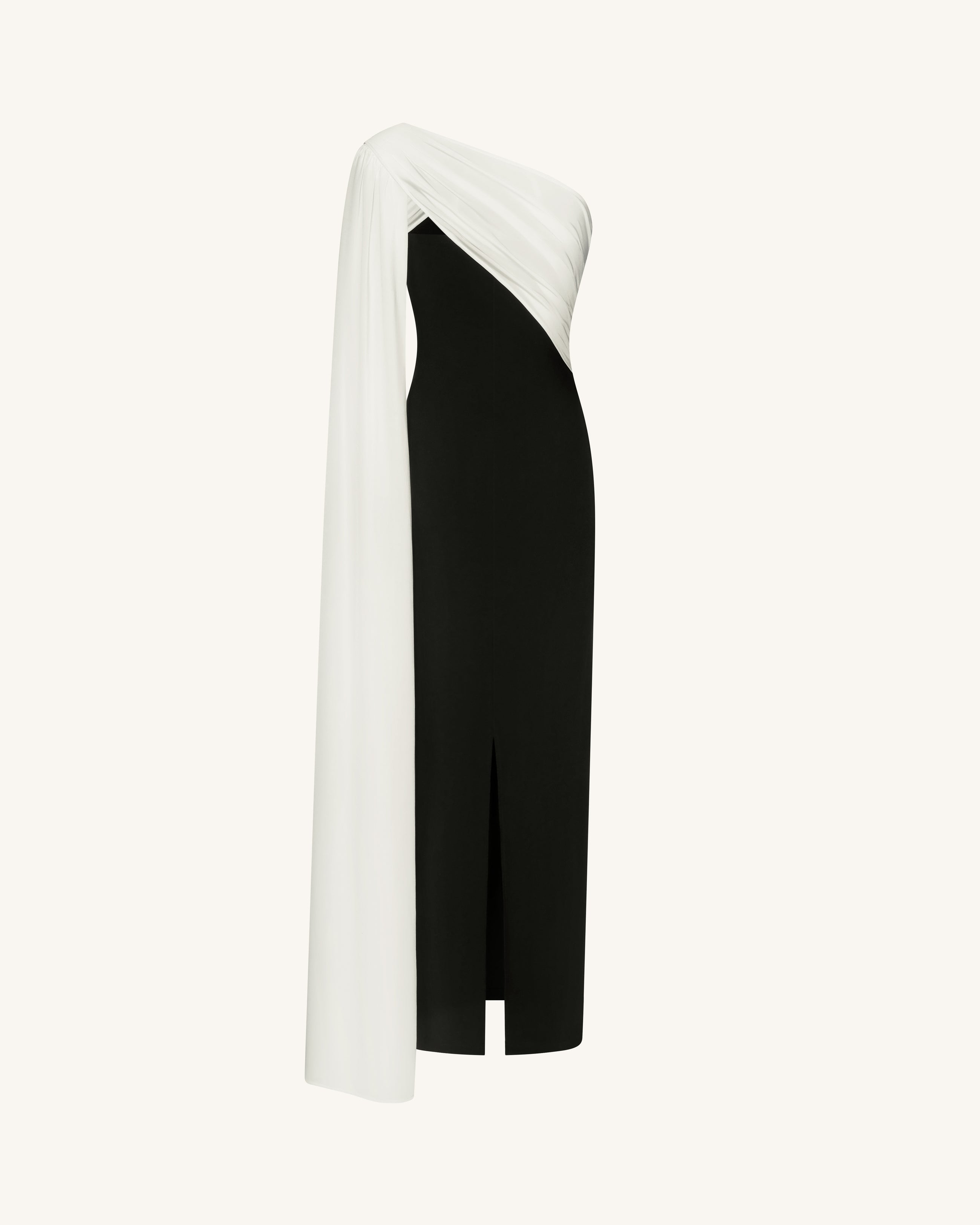 One Shoulder Draped Maxi Dress