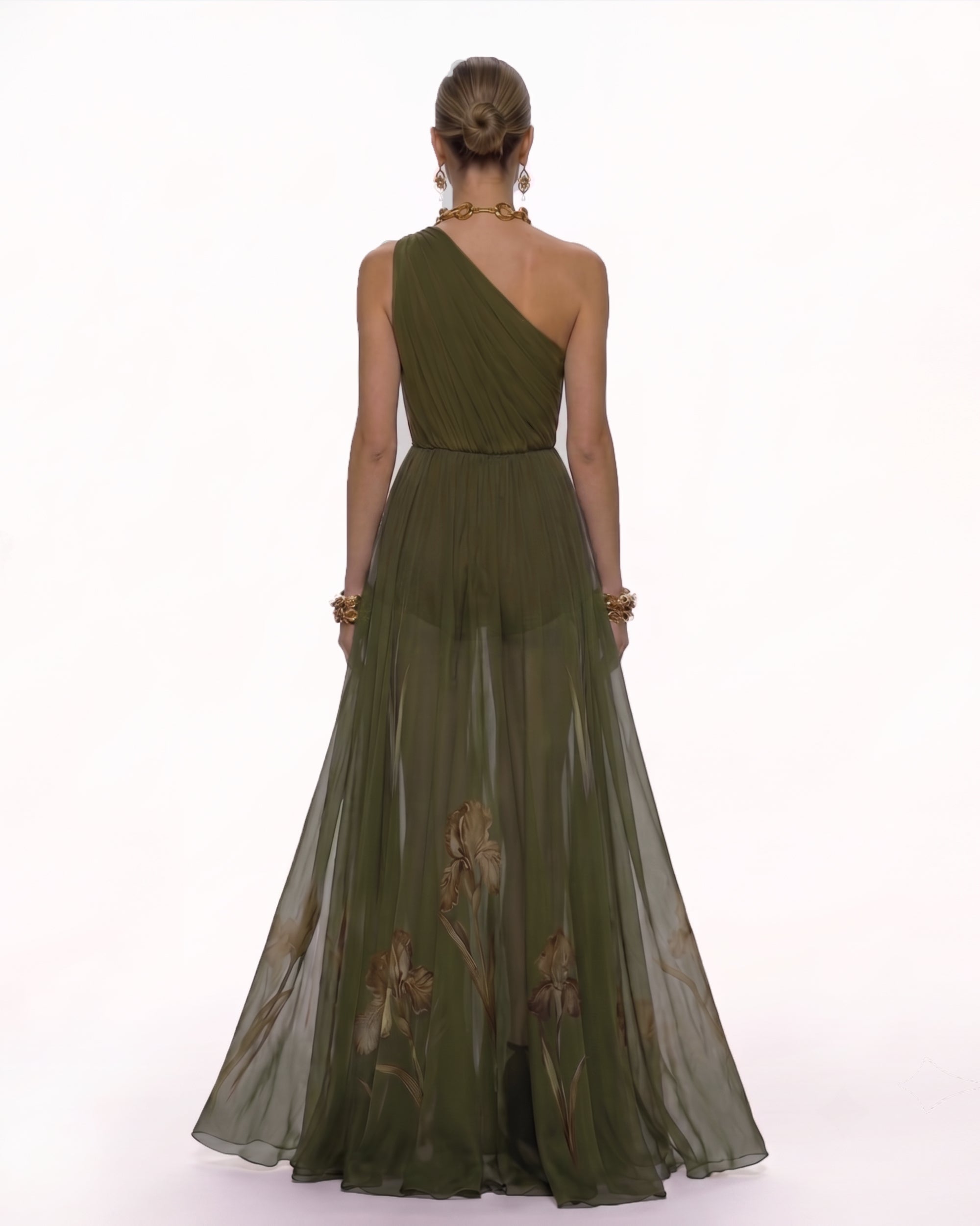 Floral One Shoulder Maxi Dress