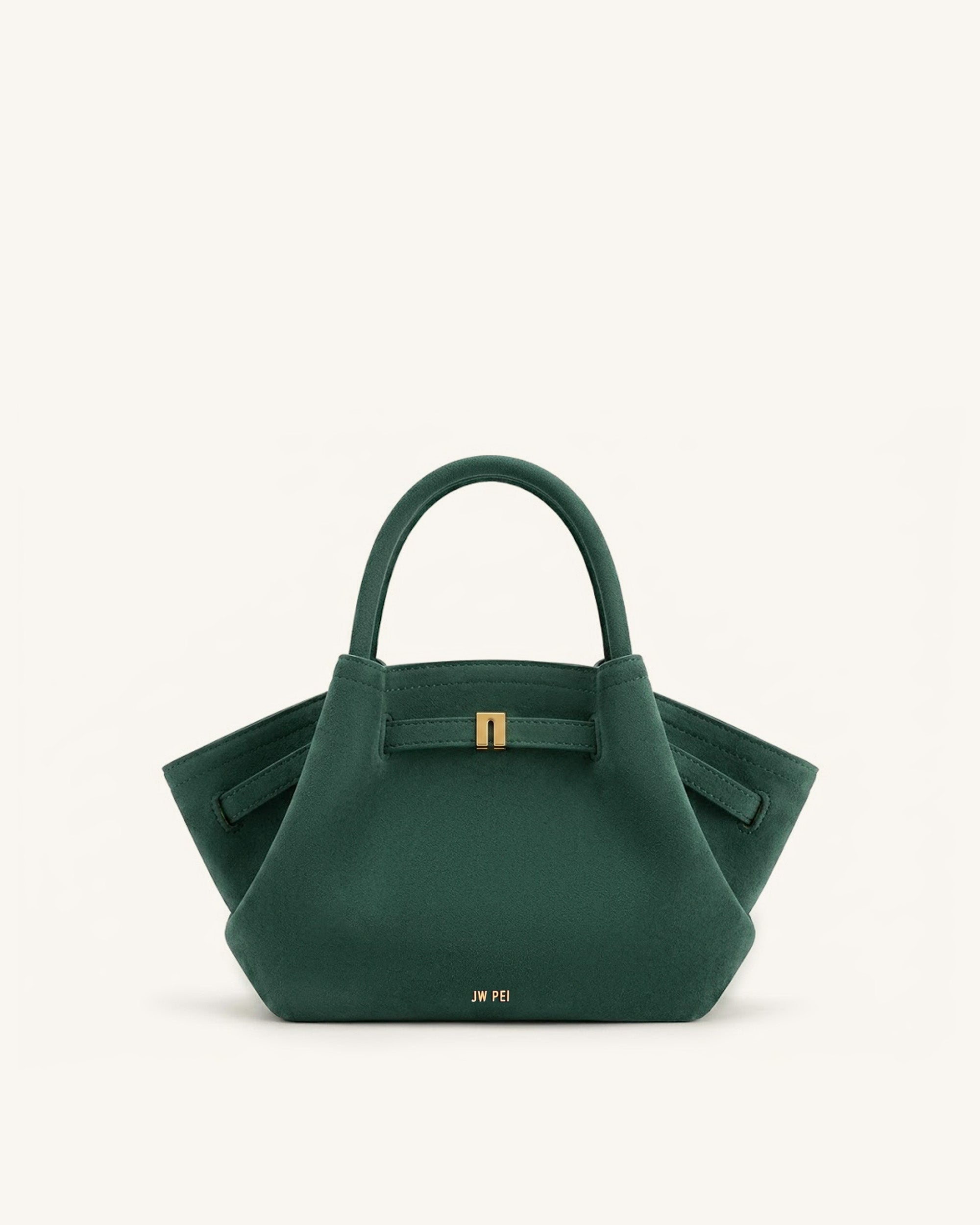 Hana Mini Faux Suede Tote Bag - Forest Green | JW PEI