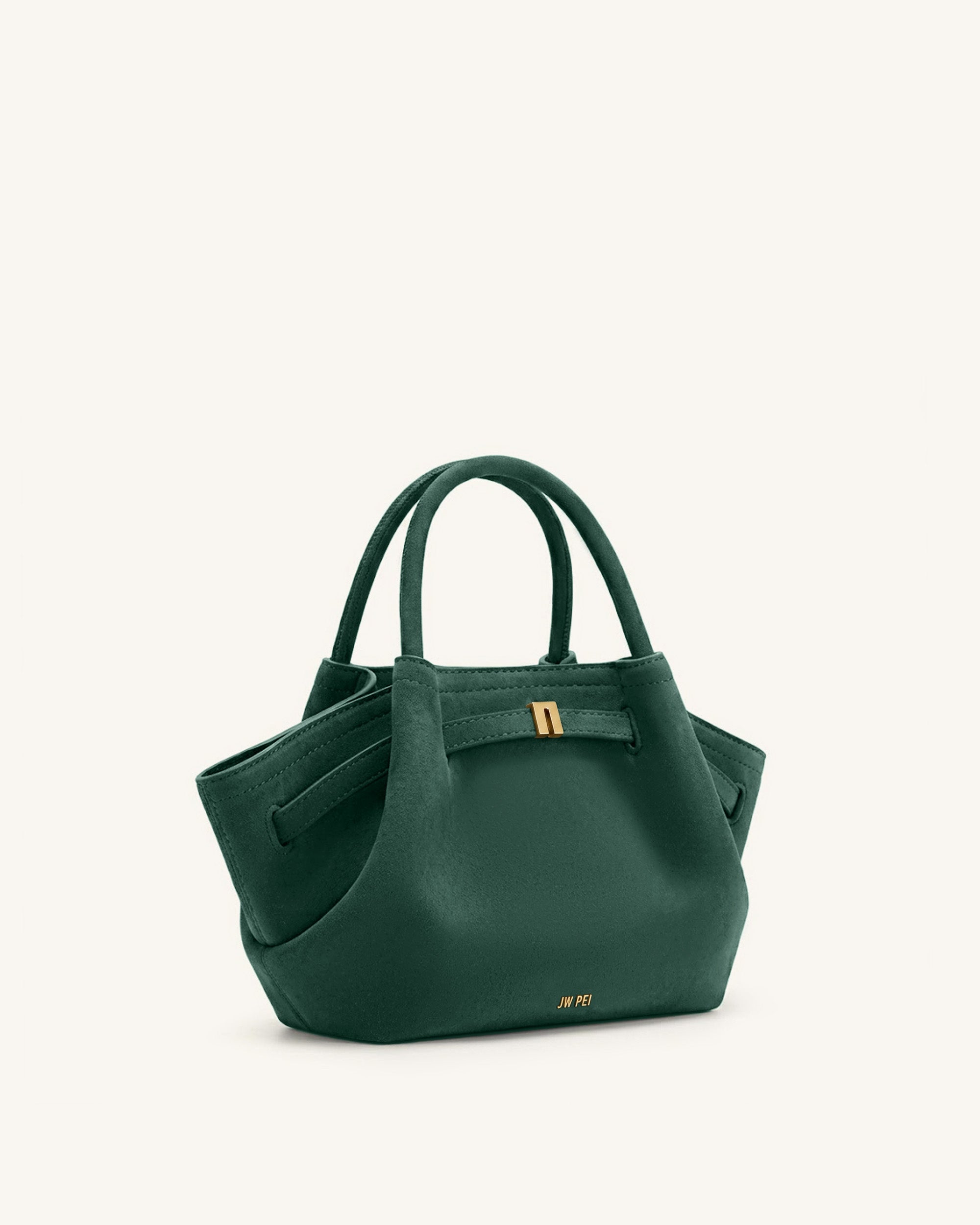 Hana Mini Faux Suede Tote Bag - Forest Green | JW PEI