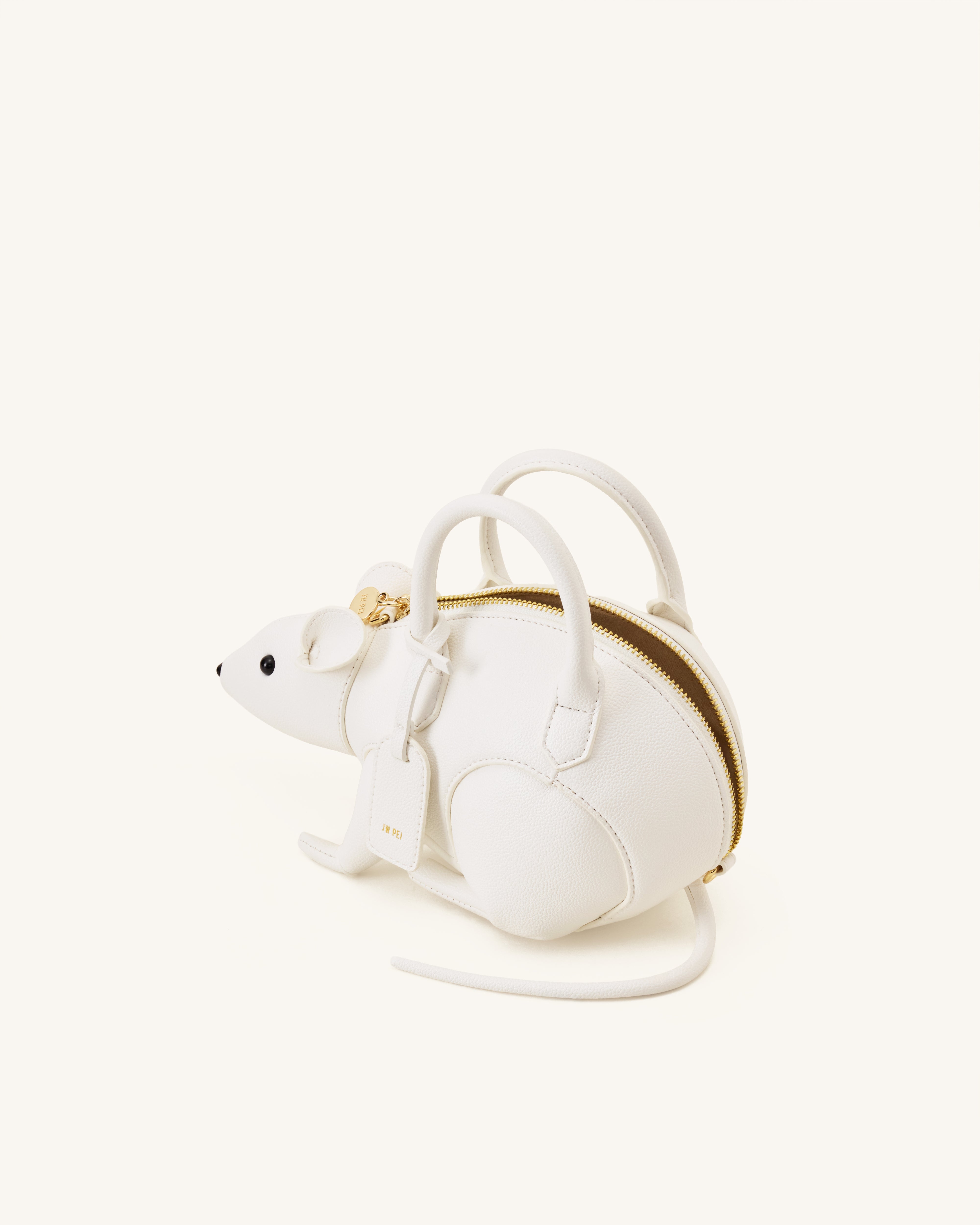 Mia Mouse Top Handle Bag - White | JW PEI