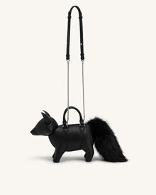 Kai Fox Shaped Top Handle Bag - Black