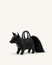 Kai Fox Shaped Top Handle Bag - Black