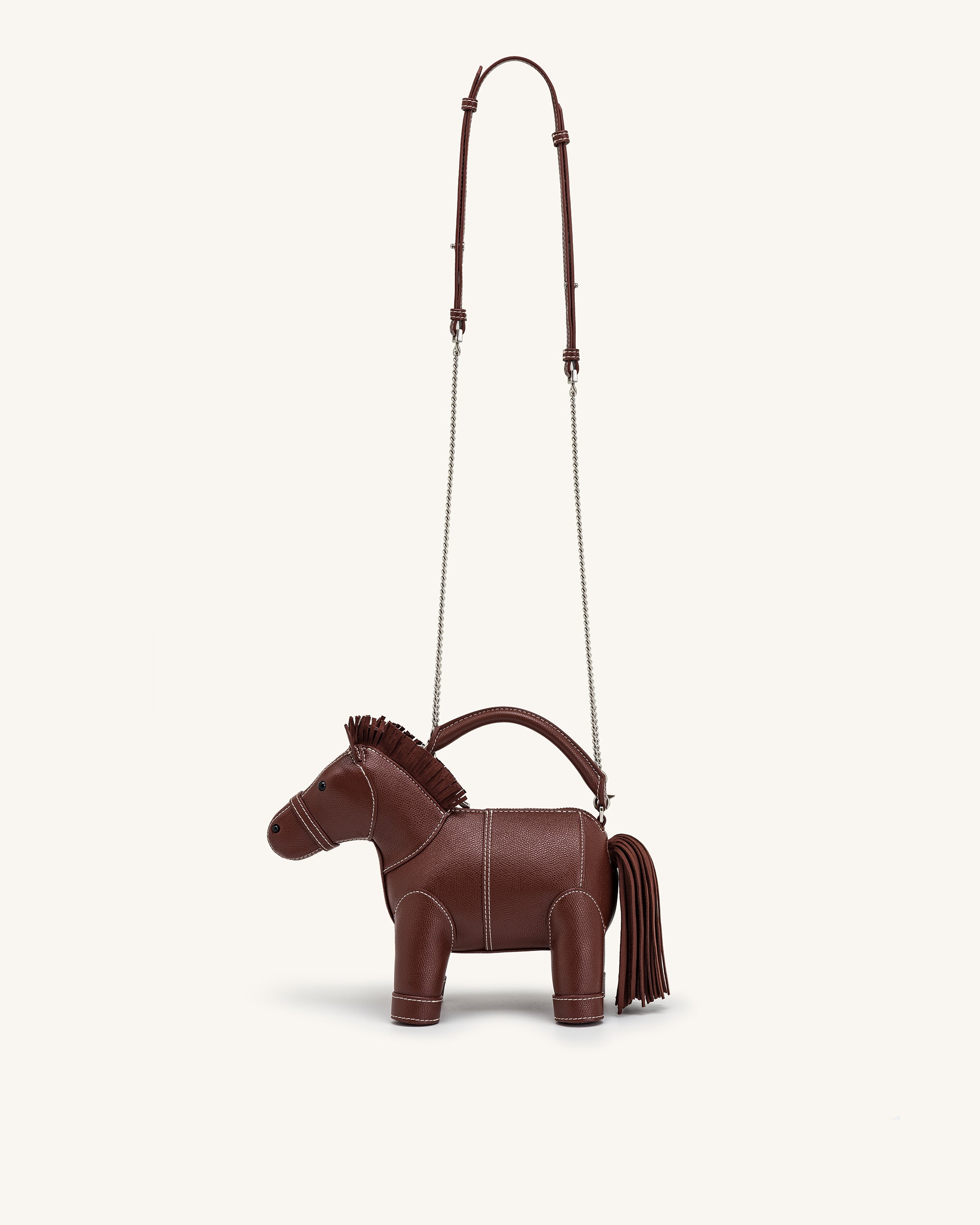 Harper Horse Top Handle Bag - Brown | JW PEI