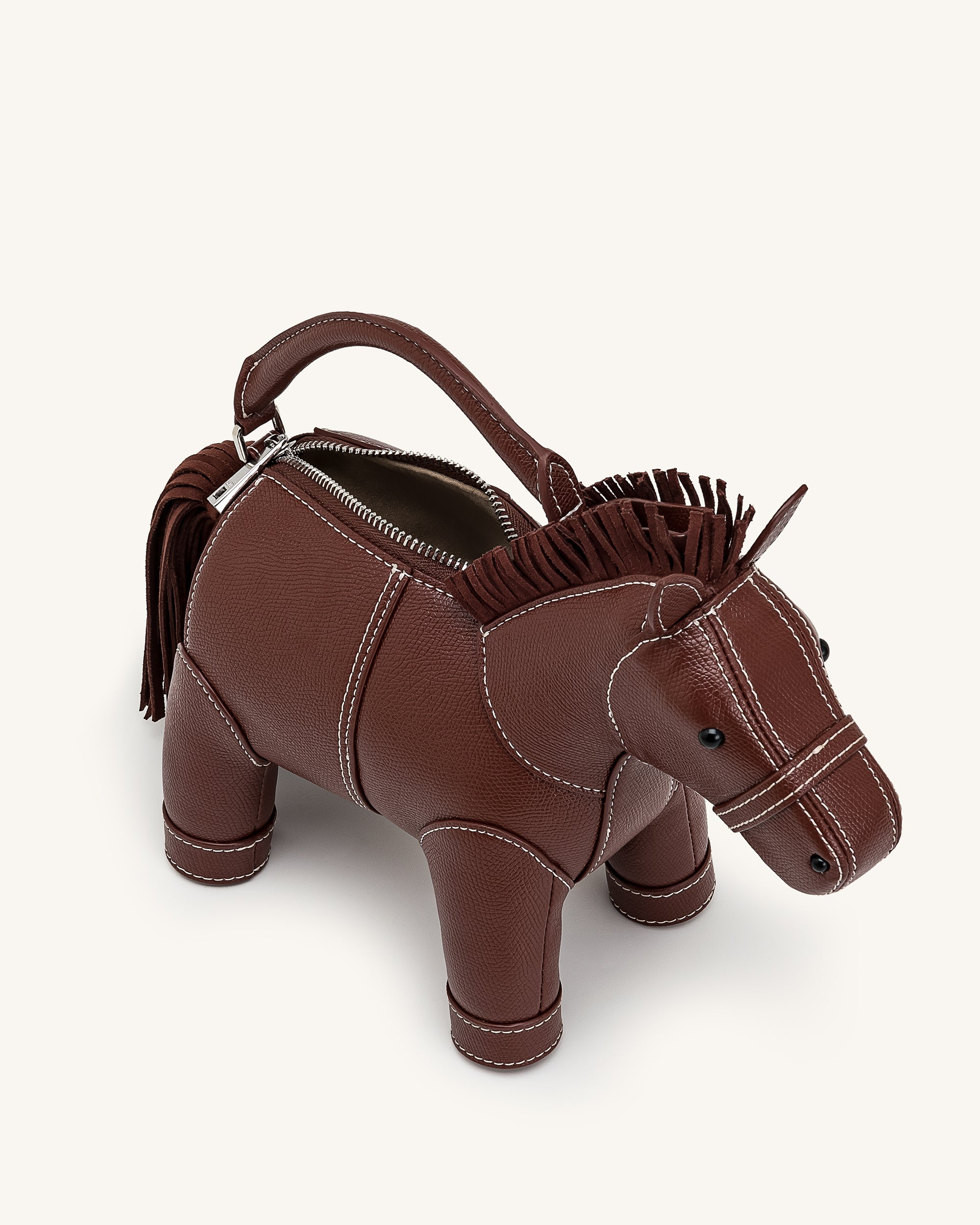 Harper Horse Top Handle Bag - Brown | JW PEI