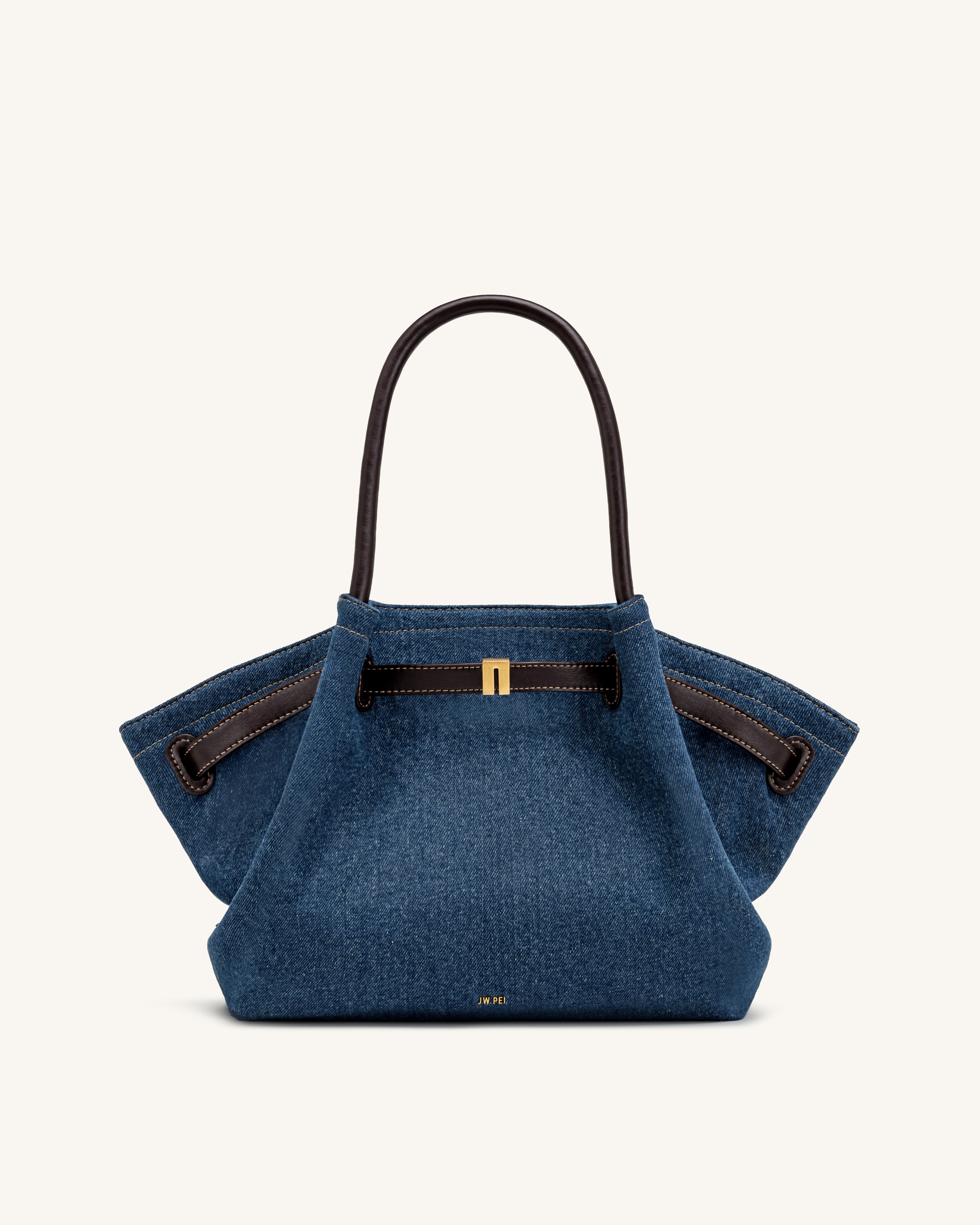 Hana Medium Denim Tote Bag - Blue Denim | JW PEI