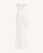Orchid Embellished Corset Maxi Dress - White