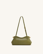 Naomi Curved Shoulder Bag - Olive Green