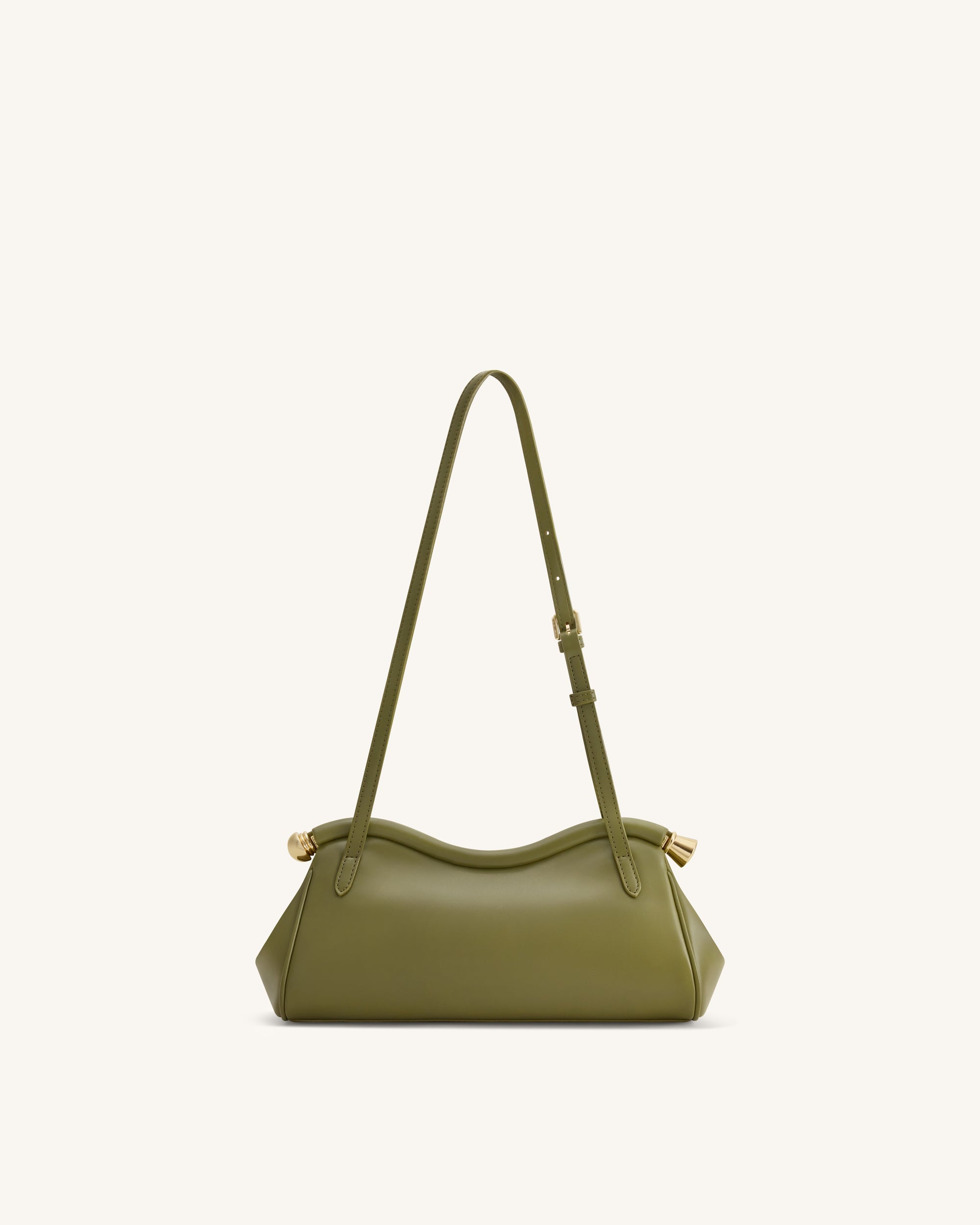 Naomi Curved Shoulder Bag - Olive Green