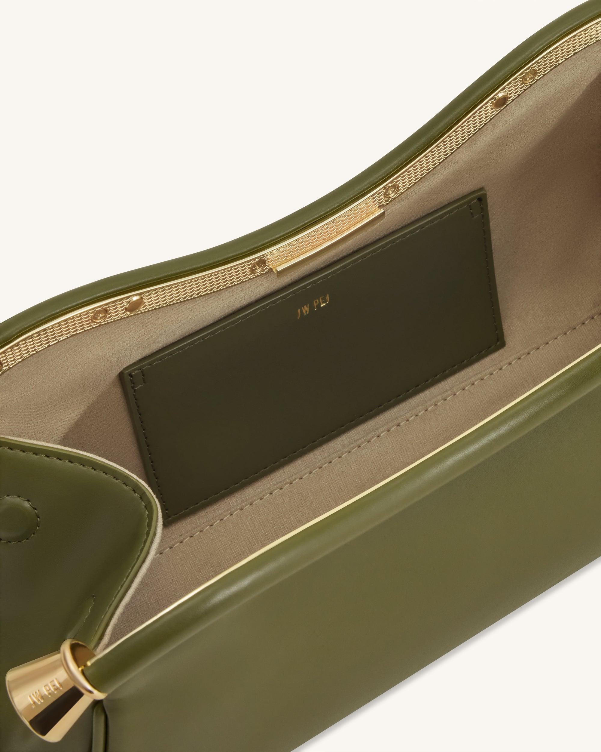 Naomi Curved Shoulder Bag - Olive Green