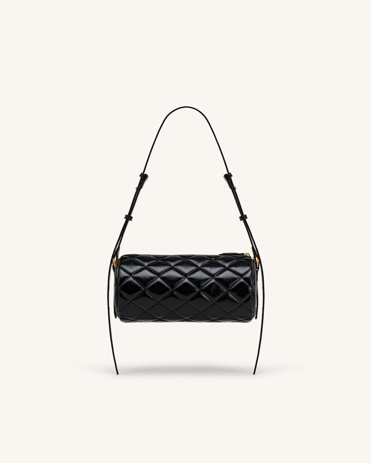 Lucienne Dachshund Quilted Chain Shoulder Bag - Black