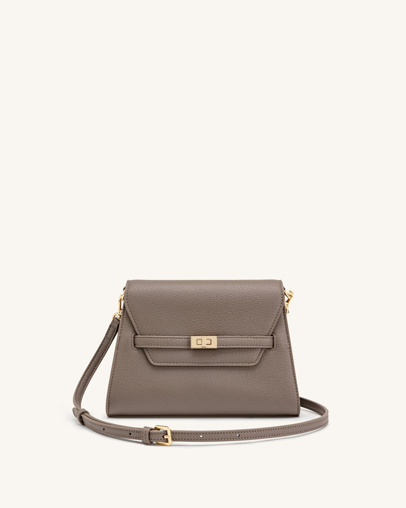Piper Pebbled Crossbody Bag - Taupe