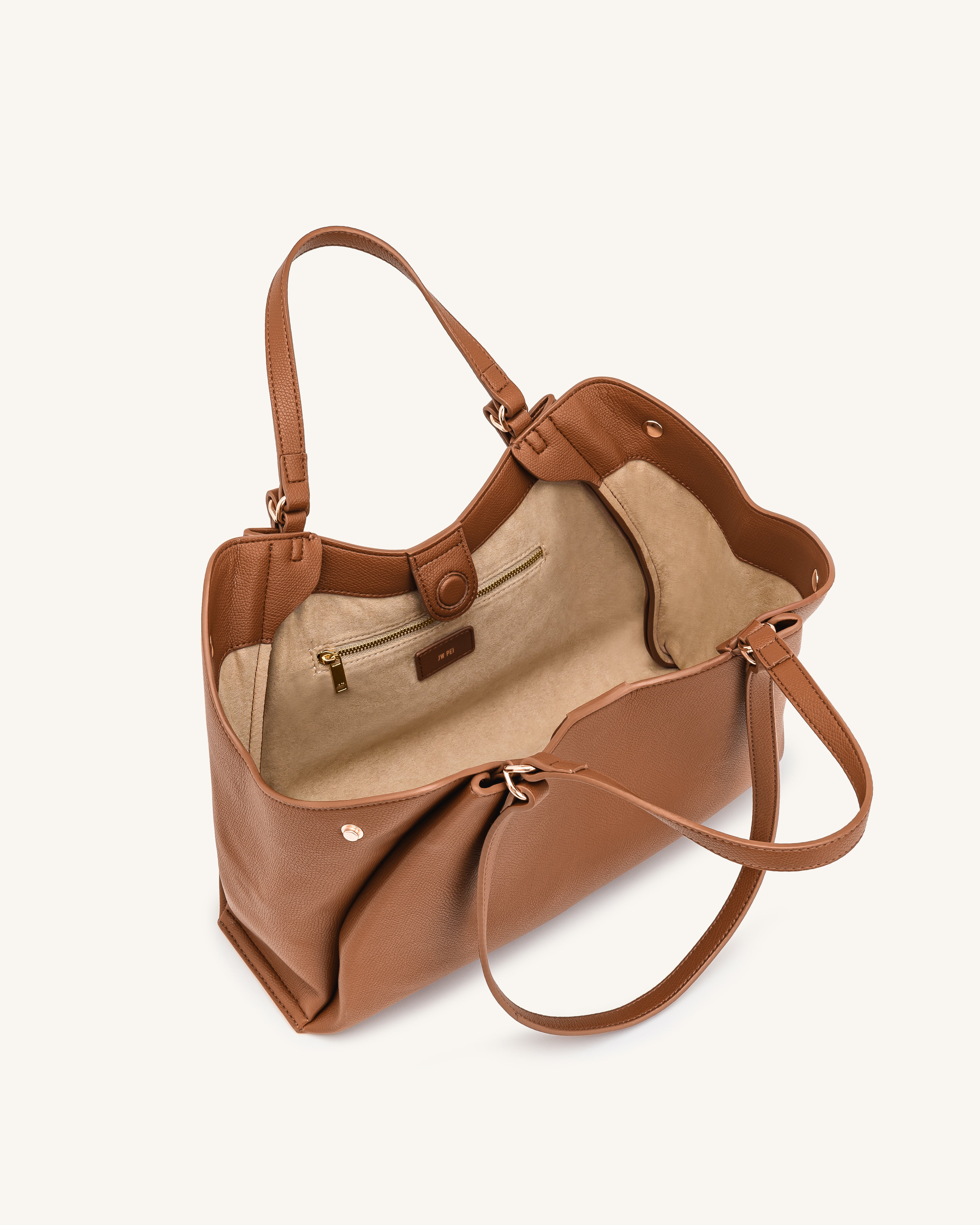 Virelia Double Handle Tote Bag - Cognac | JW PEI