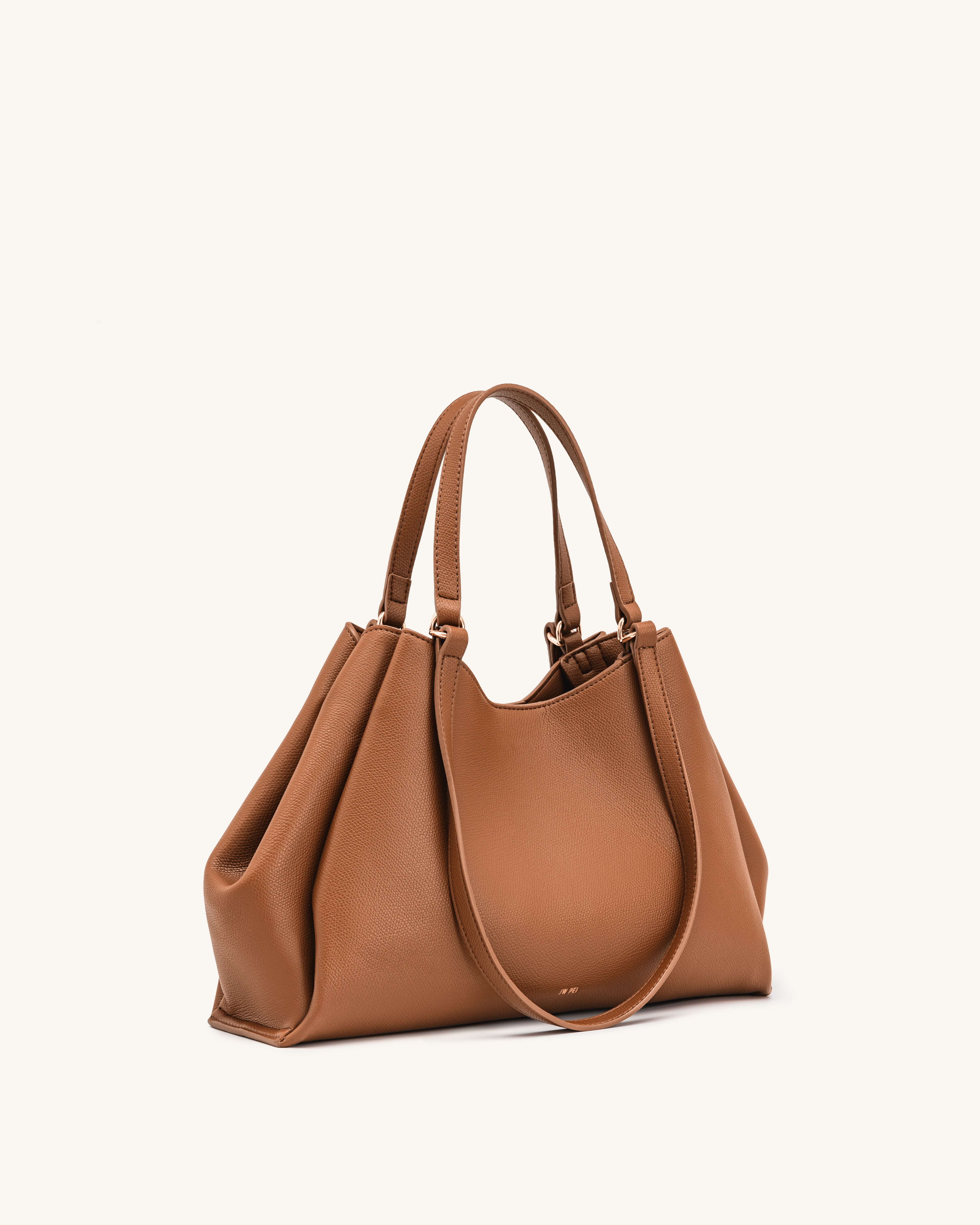 Virelia Double Handle Tote Bag - Cognac | JW PEI
