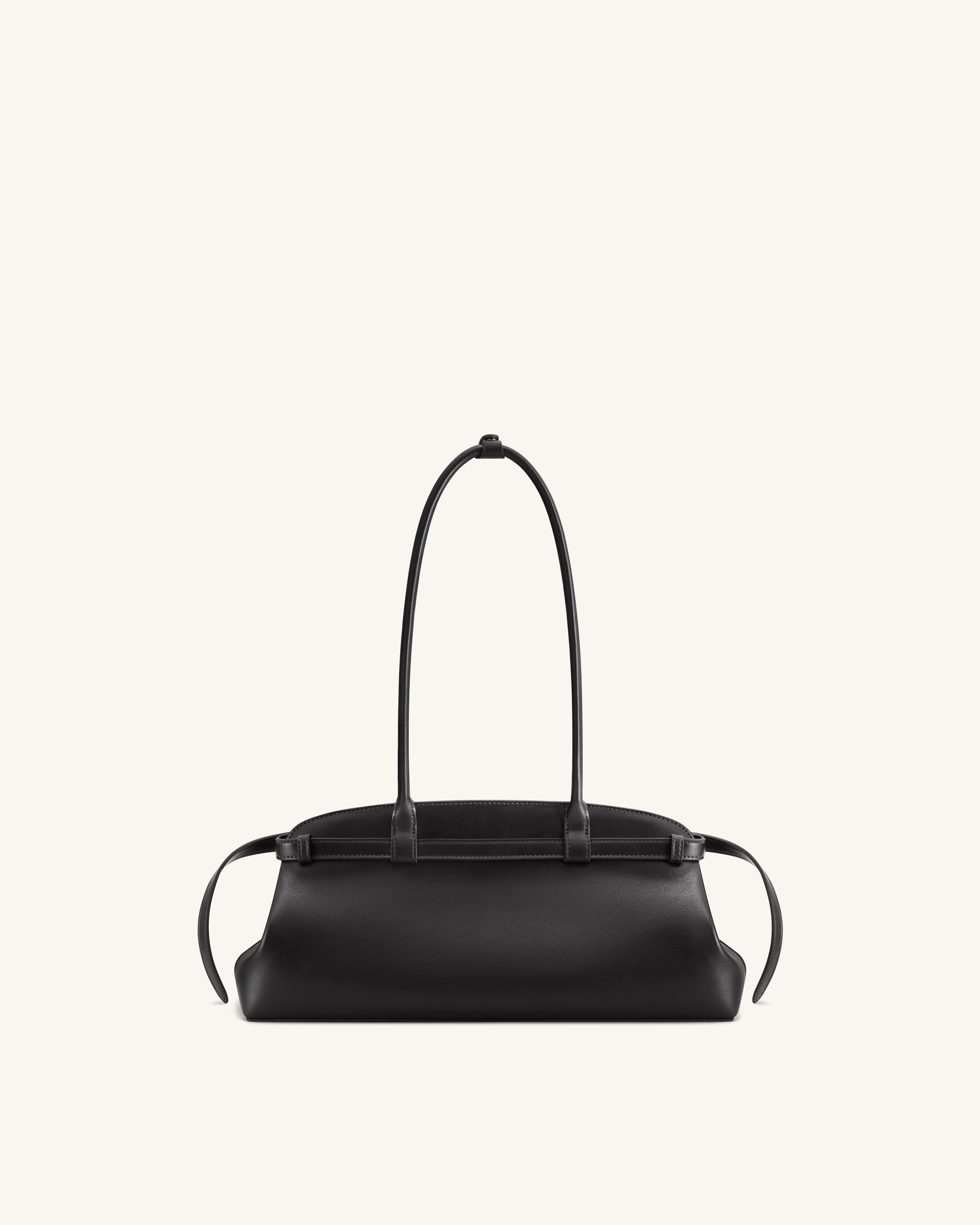 Arden Belt Detail East-West Shoulder Bag - Black | JW PEI