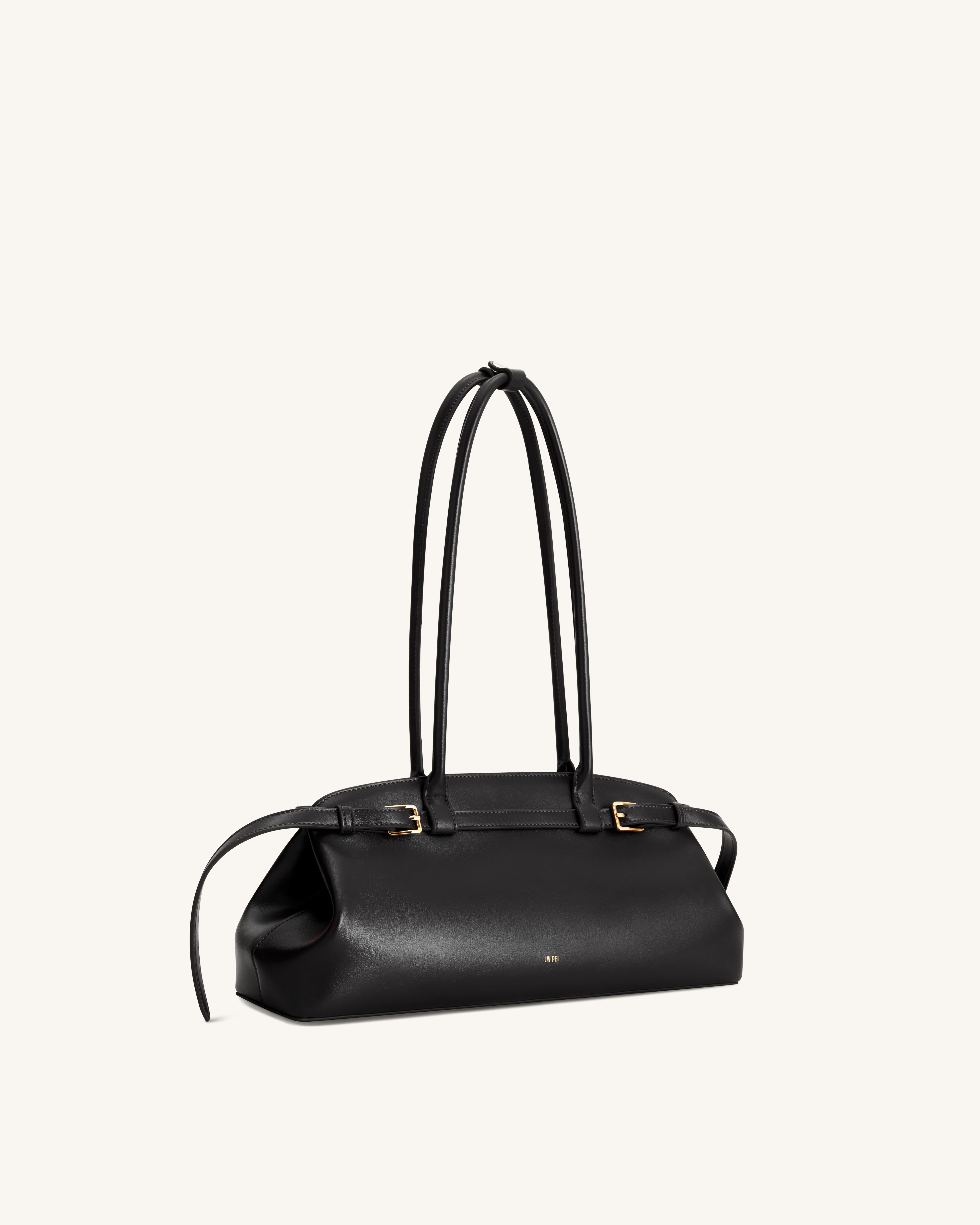 Arden Belt Detail East-West Shoulder Bag - Black | JW PEI