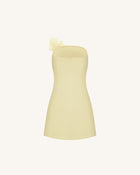 Floral Printed Mini Dress - Yellow