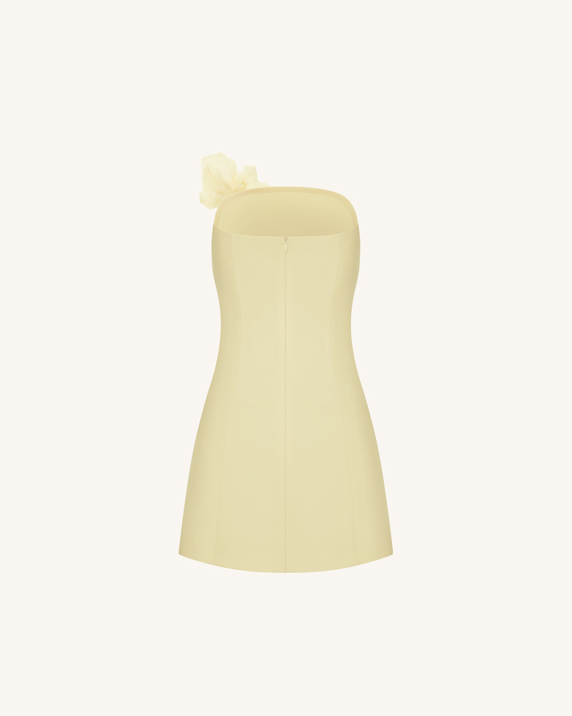 Floral Printed Mini Dress - Yellow