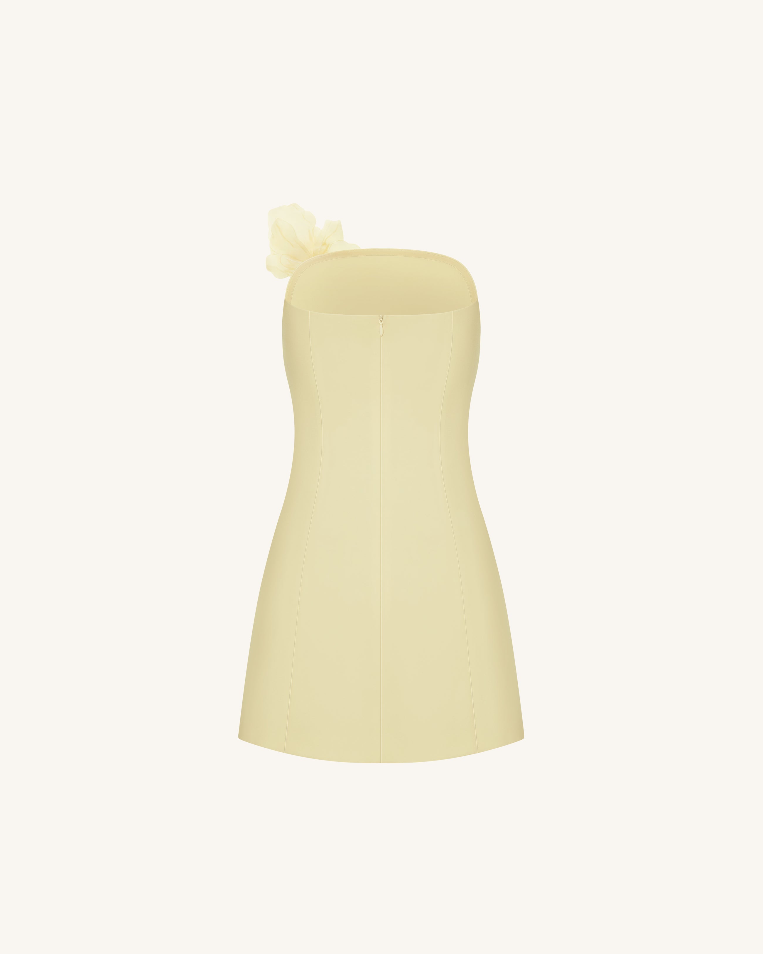 Floral Printed Mini Dress - Yellow