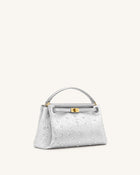 Carmen Artificial Crystal Top Handle Bag - Light Gray