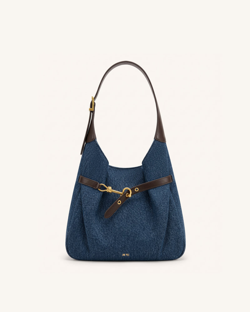 Alina Hobo Bag - Dark Blue Denim