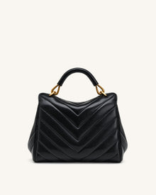 Lucia Classic Top Handle Bag - Jet Black