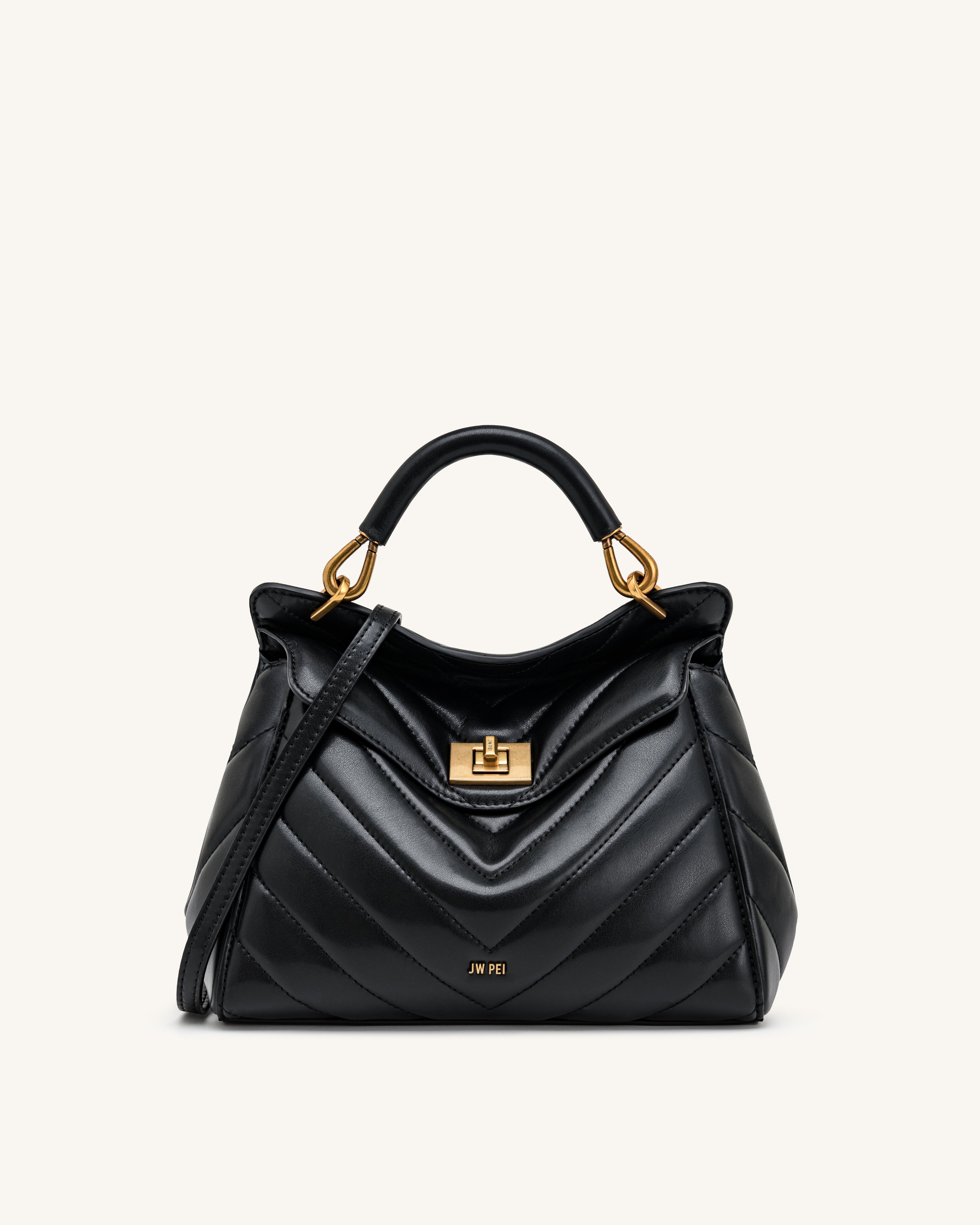 Lucia Classic Top Handle Bag - Jet Black | JW PEI