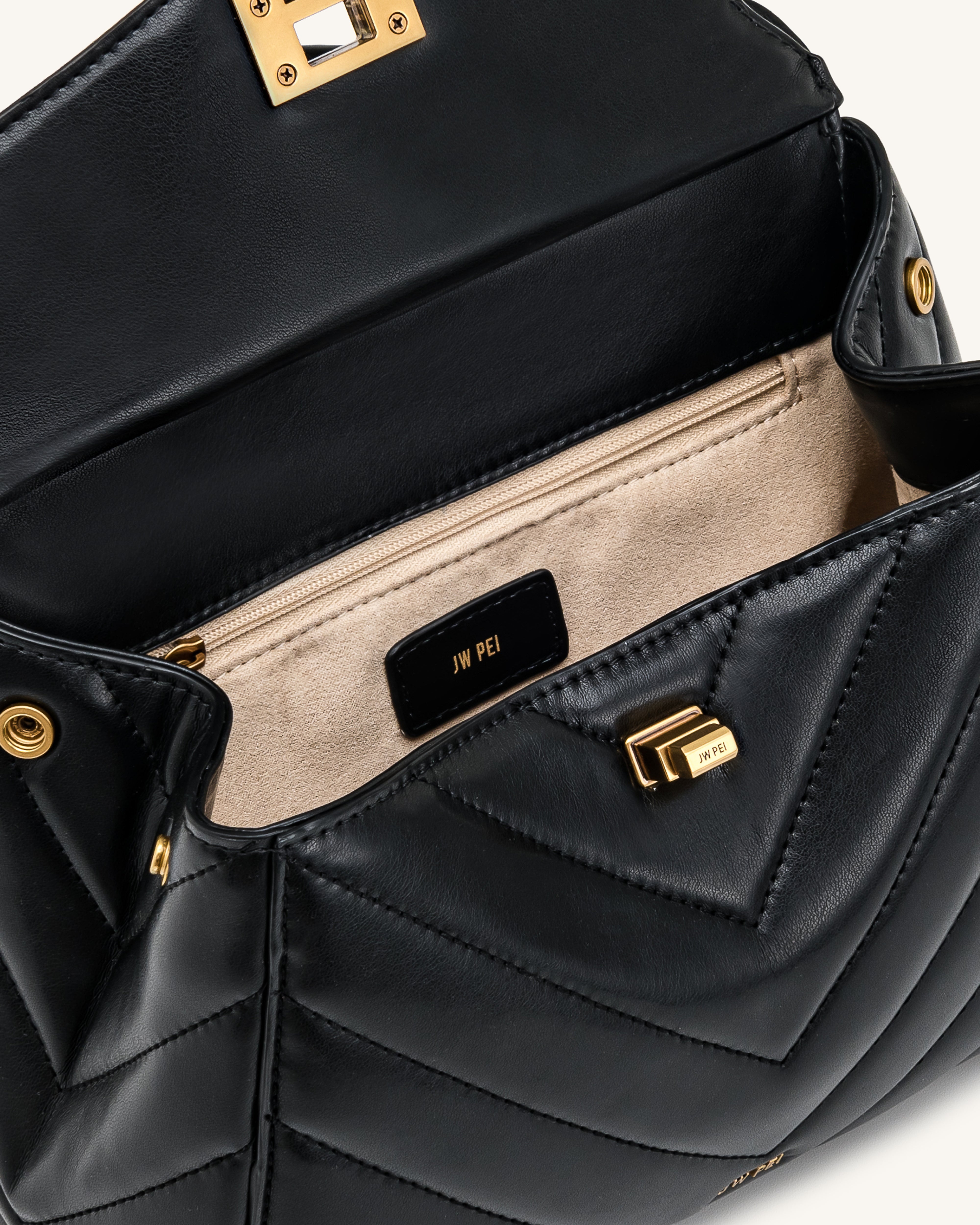 Lucia Classic Top Handle Bag - Jet Black | JW PEI
