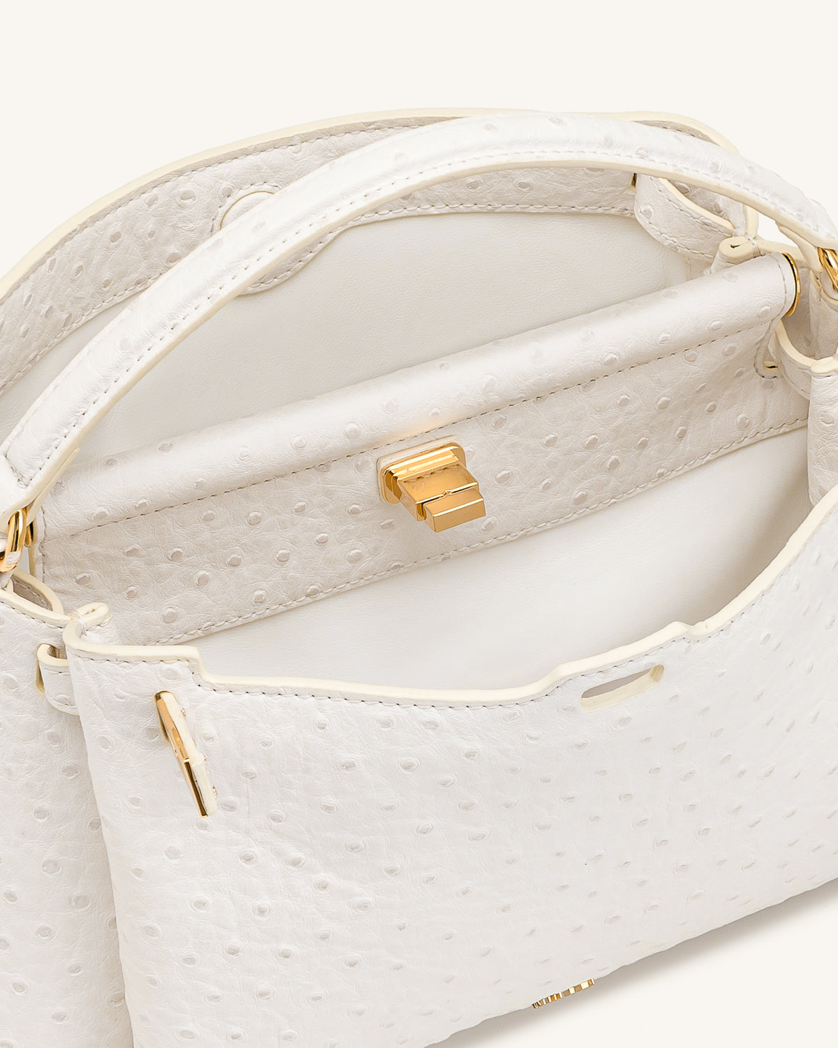 Carmen Top Handle Bag - Milky White