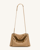 Rhea Double Buckle Shoulder Bag - Camel