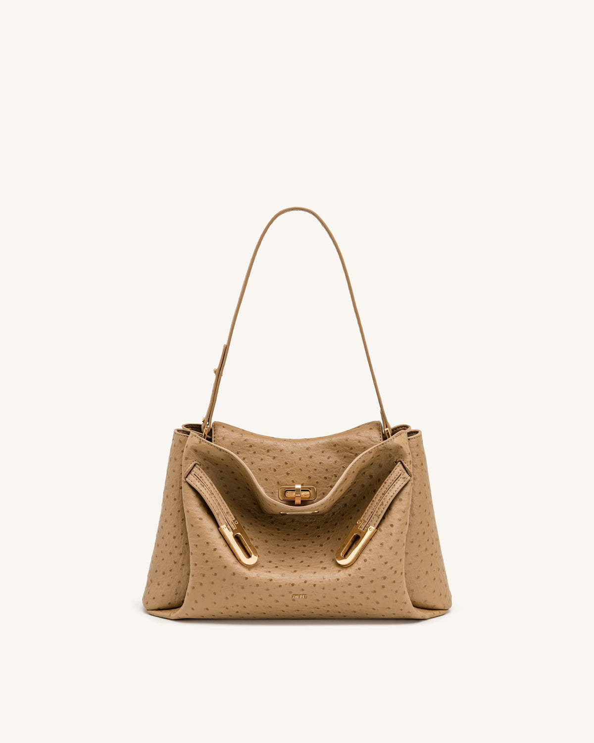 Rhea Double Buckle Shoulder Bag - Camel