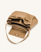 Rhea Double Buckle Shoulder Bag - Camel
