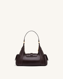 Estelle Pocket Shoulder Bag - Dark Brown