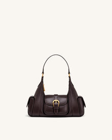 Estelle Pocket Shoulder Bag - Dark Brown