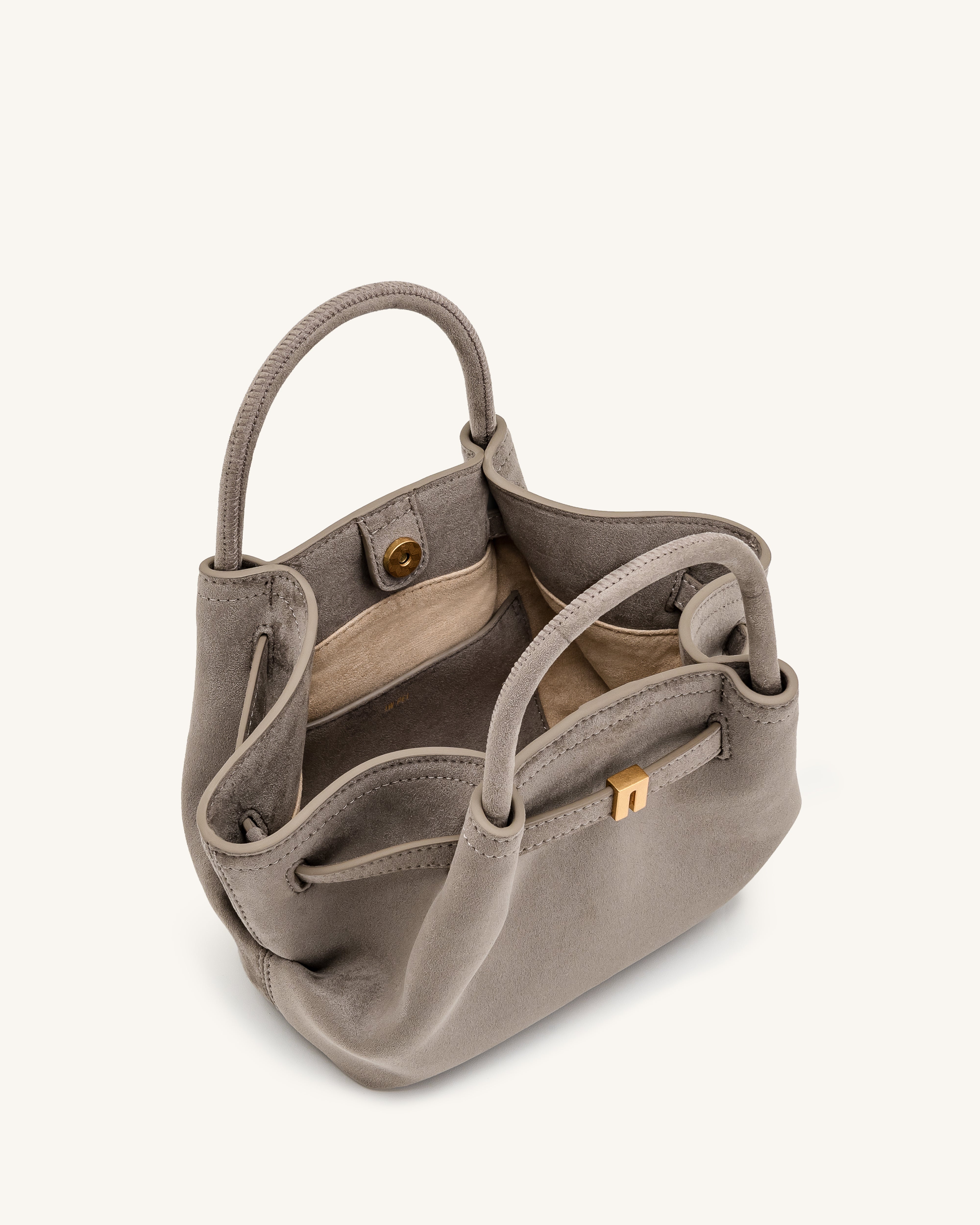 Hana✿* Hana Mini Faux Suede Tote Bag - Gray | JW PEI