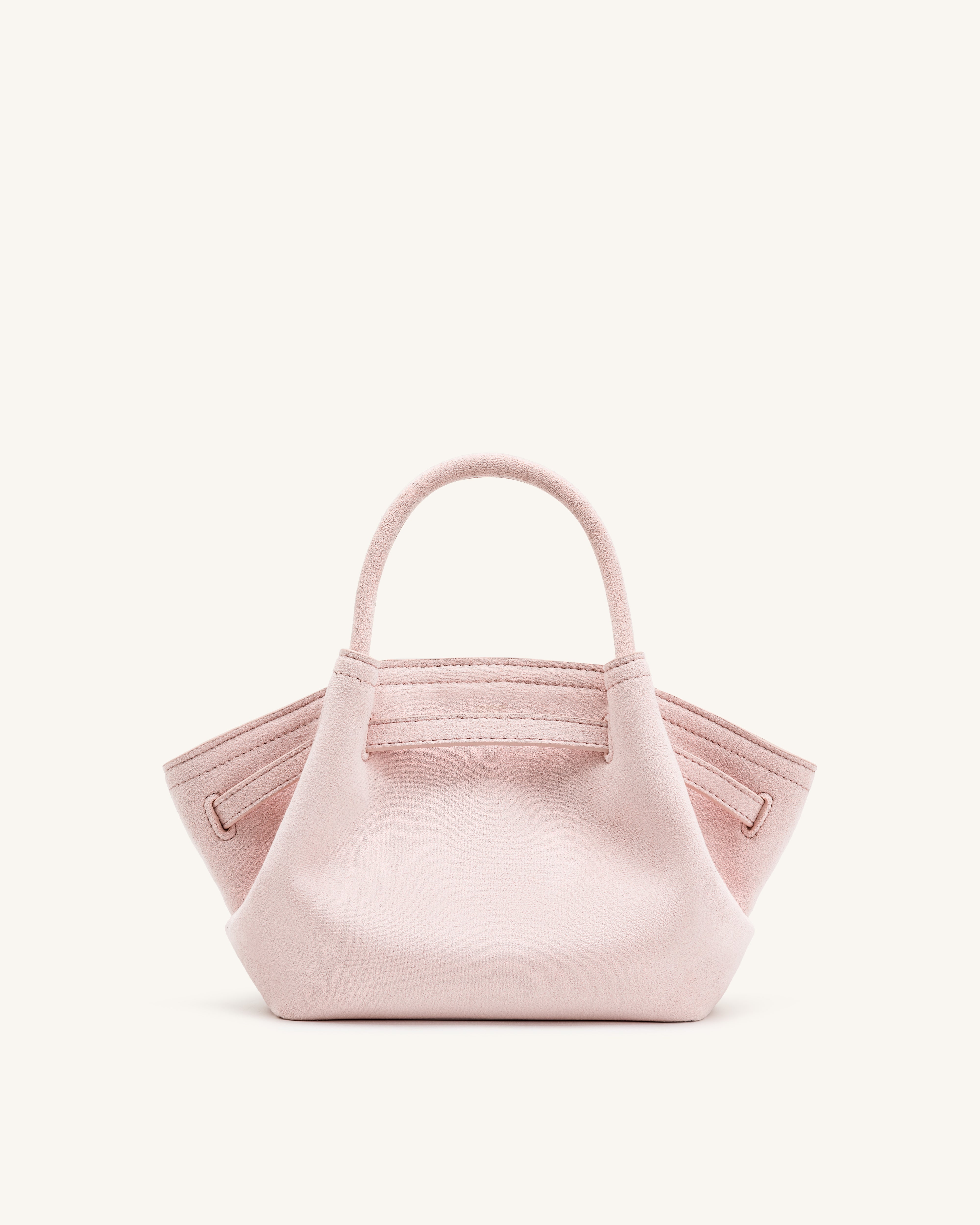 Hana Mini Faux Suede Tote Bag - Pink | JW PEI