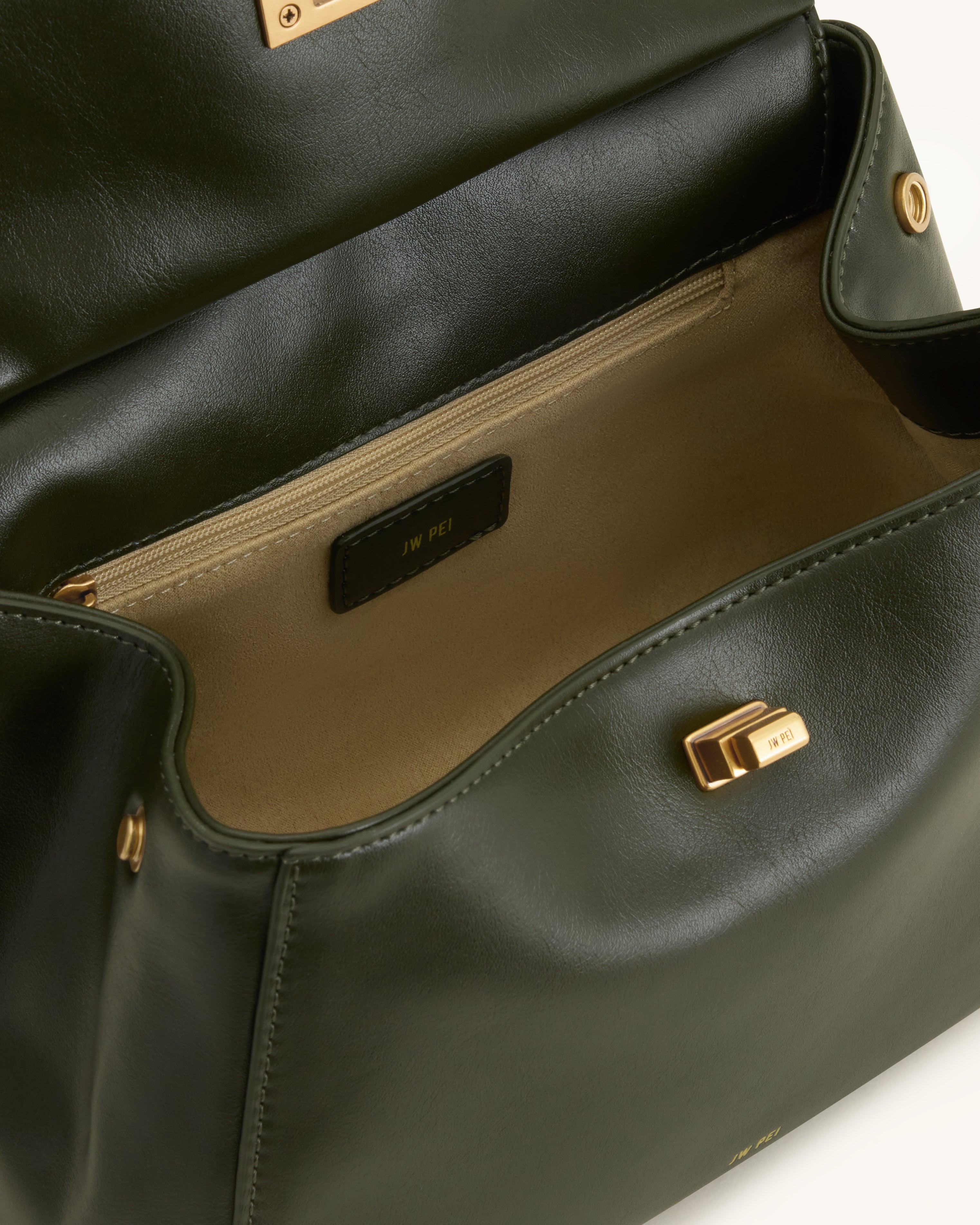 Lucia Classic Top Handle Bag - Dark Olive Green | JW PEI