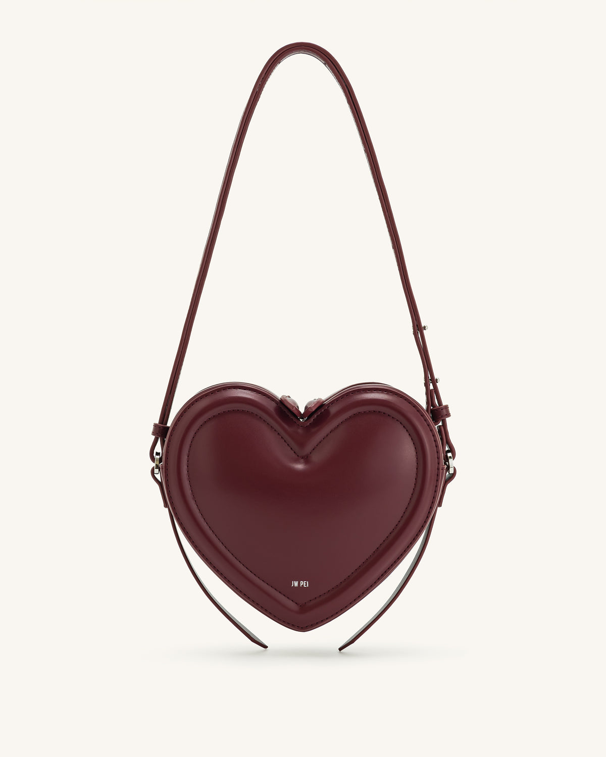 Arlene Heart Shaped Bag - Claret | JW PEI