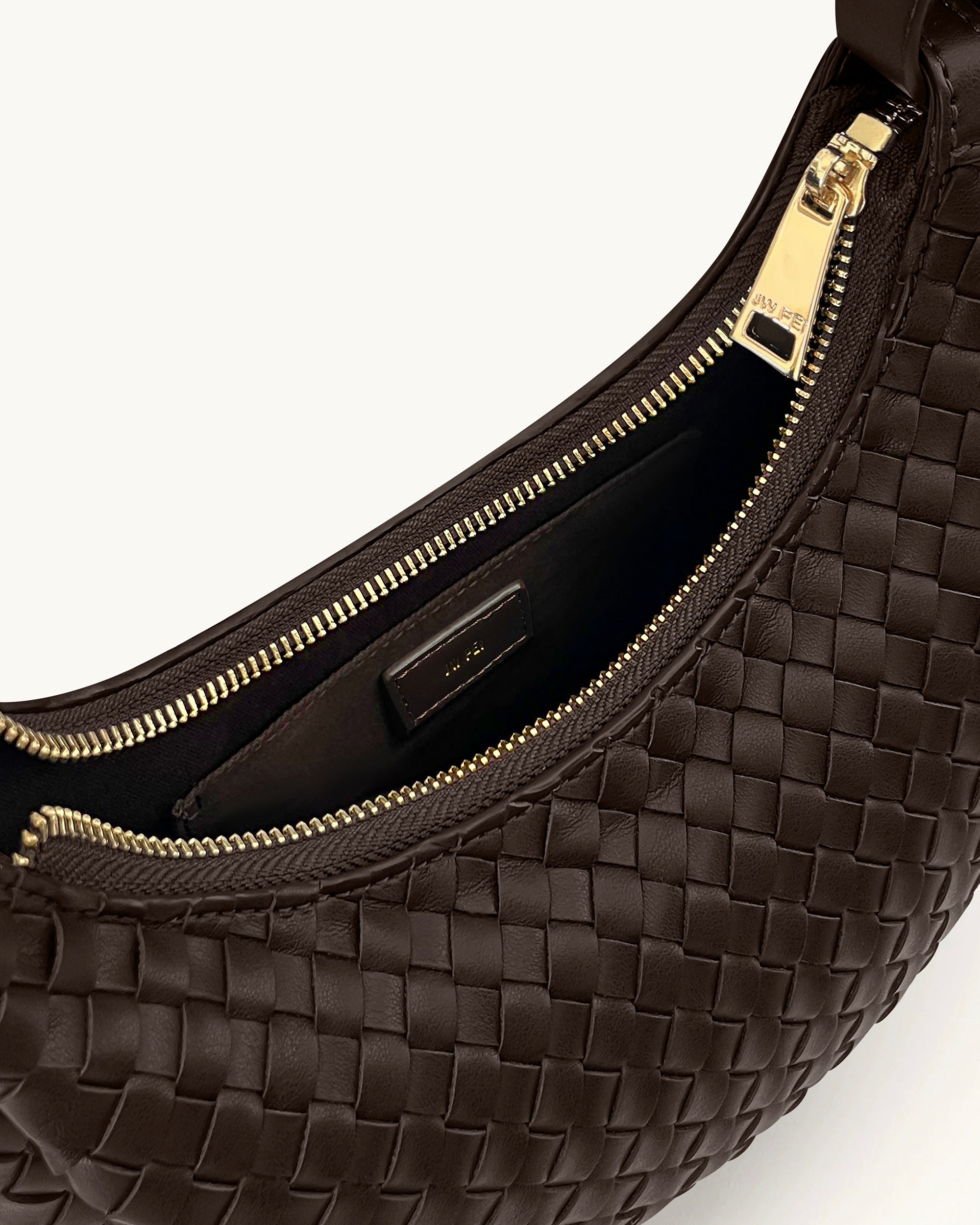 Sharon Woven Crossbody Bag - Coffee Brown