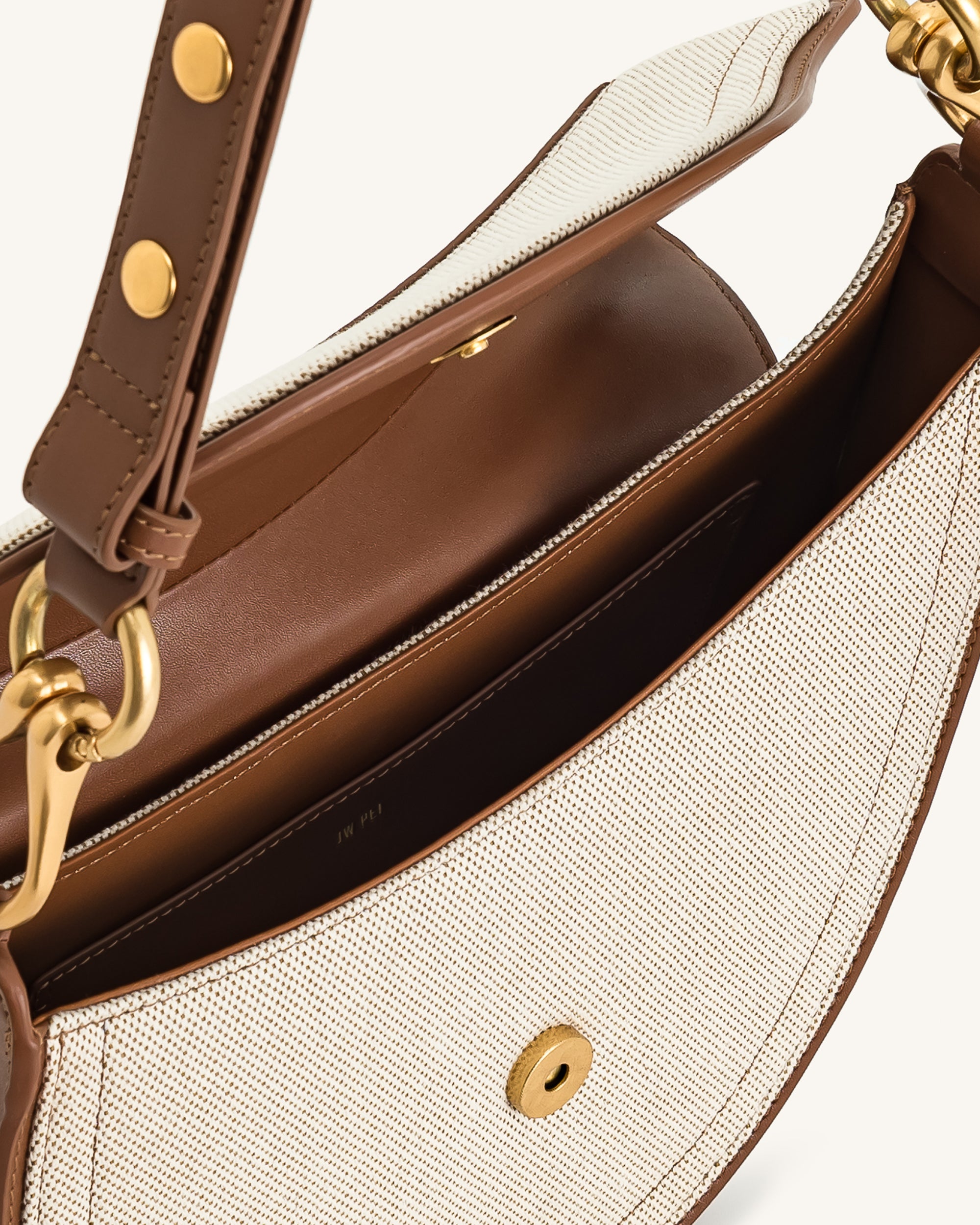 Ashlie Crossbody Bag - Brown Canvas | JW PEI