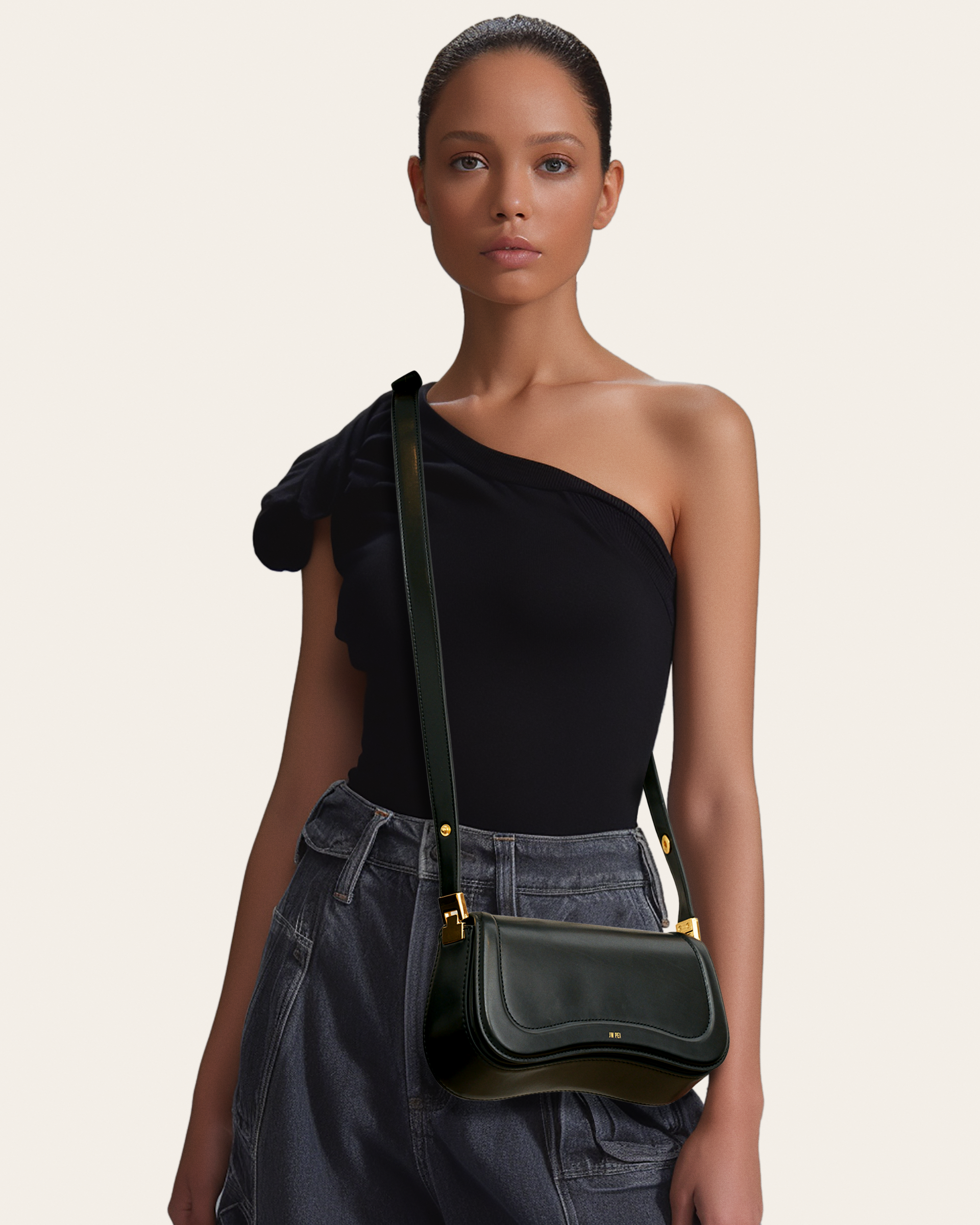 FEI Straps Phone Bag - Black Online Shopping - JW Pei