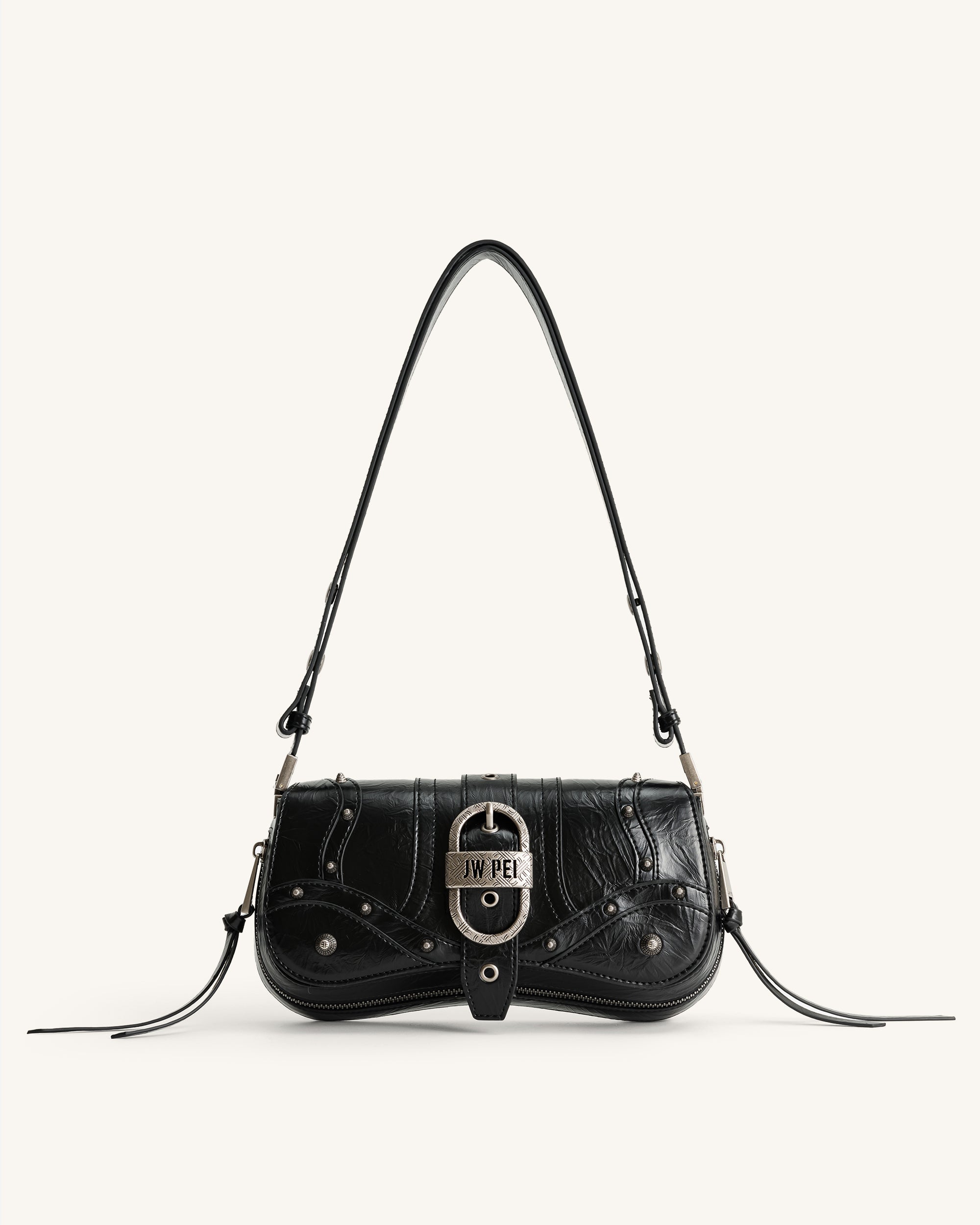 Friday By JW PEI Croc Embossed Black Crossbody