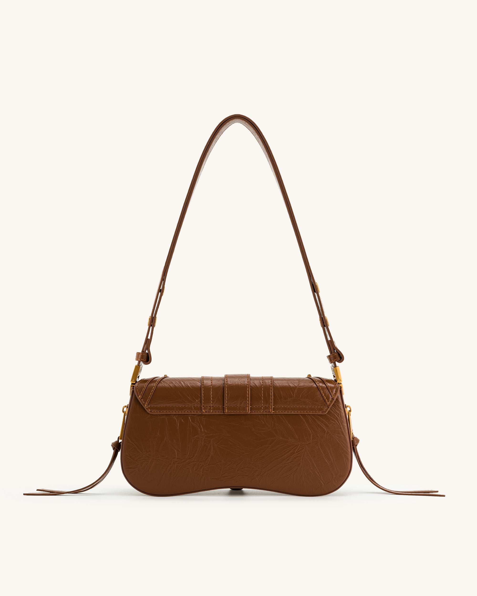 Joy Crushed Shoulder Bag - Brown | JW PEI