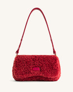 Joy Faux Fur Shoulder Bag - Magenta