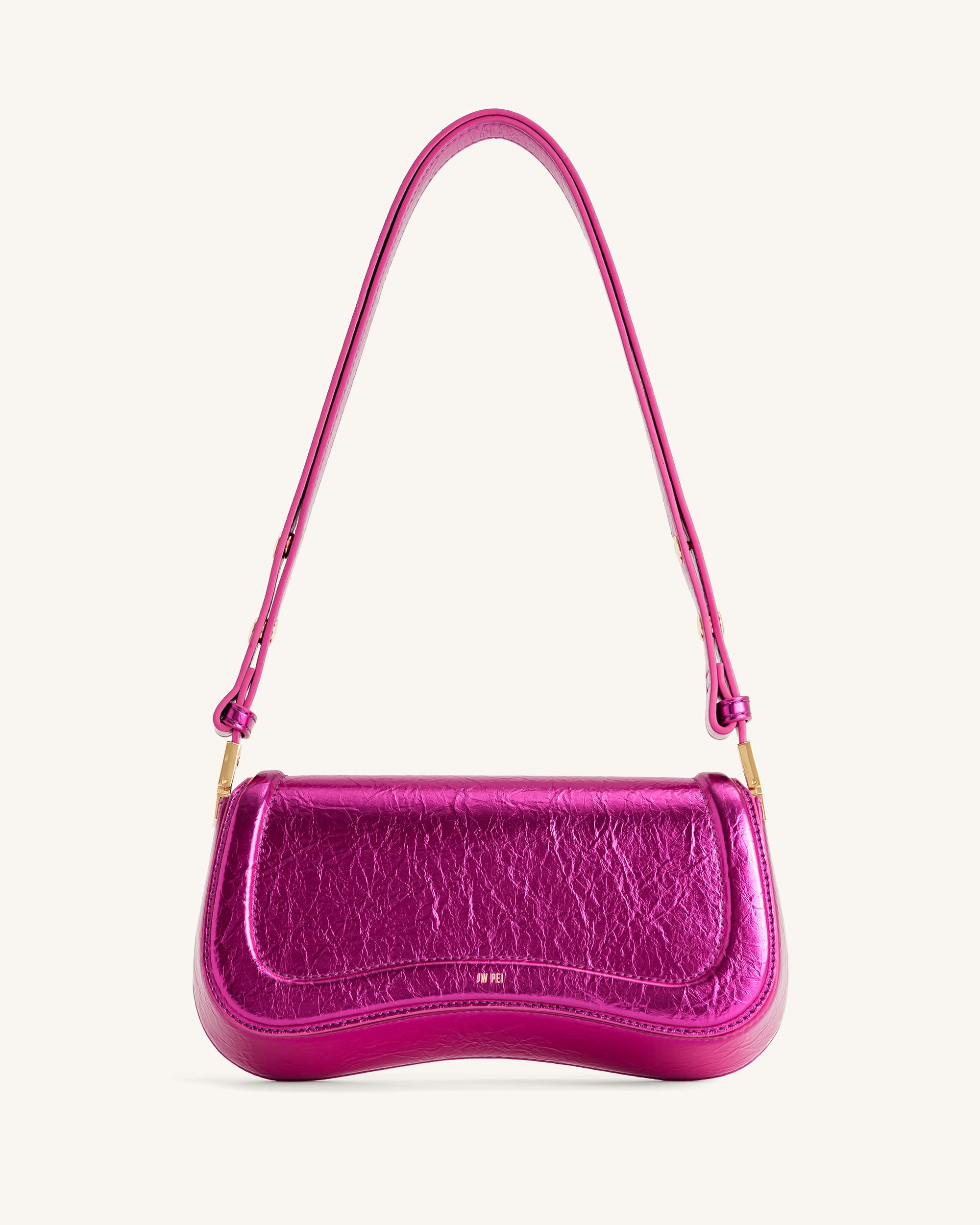 JW PEI Joy Metallic Faux Leather Shoulder Bag in Purple