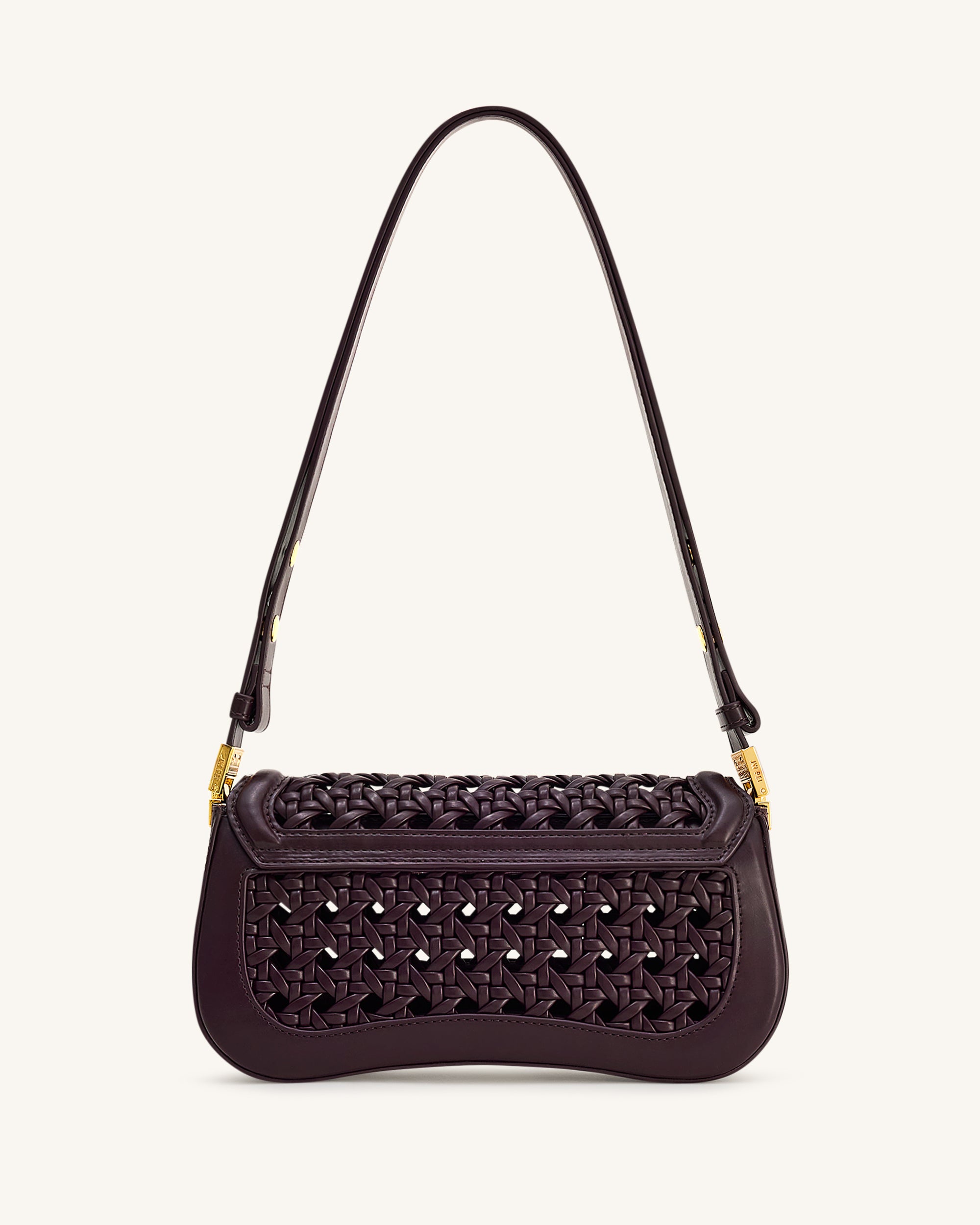 Joy Woven Shoulder Bag - Dark Red | JW PEI